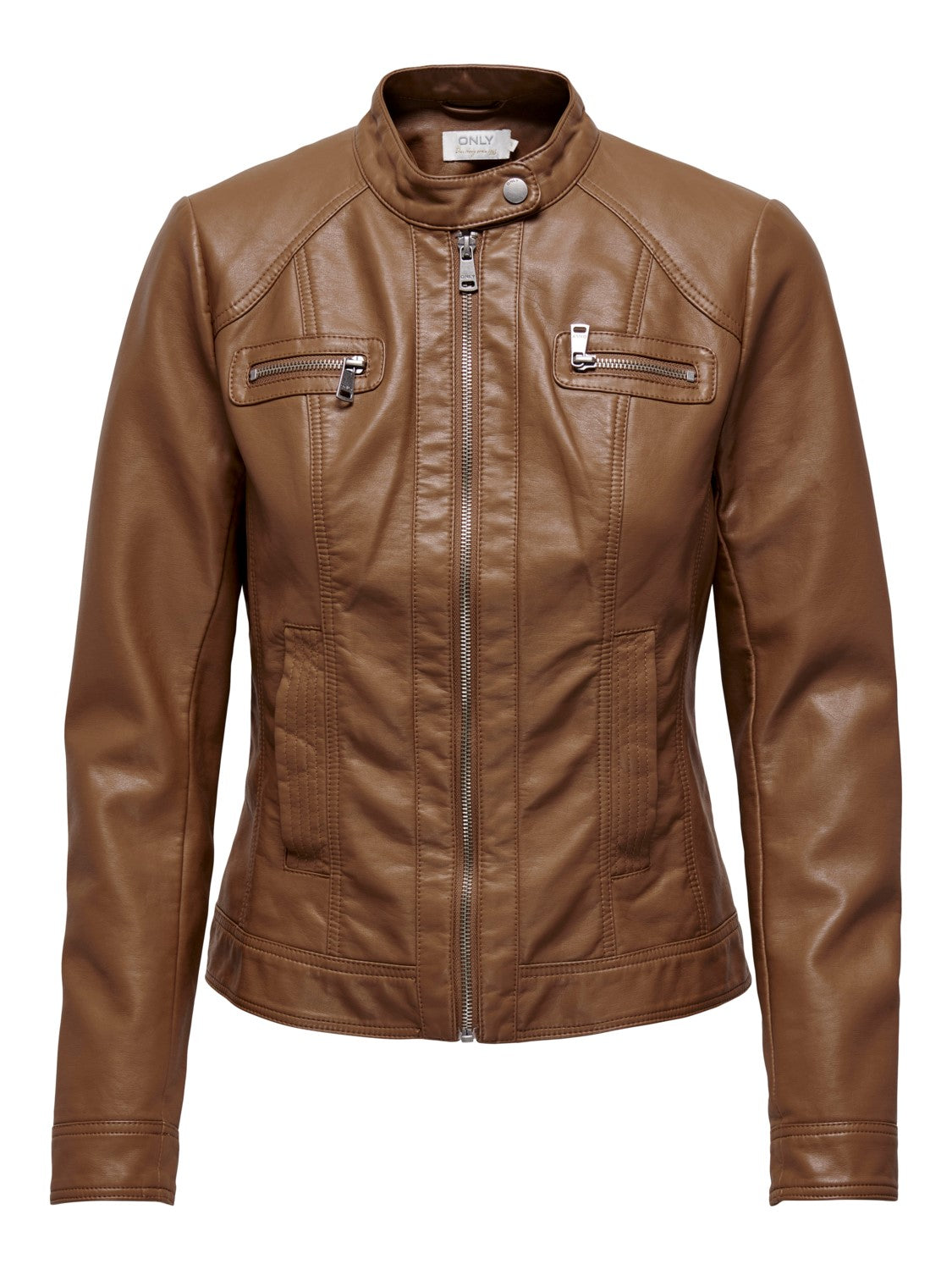 ONLY Bikerjacke 'Bandit' Cognac, Unifarben, Braun - Gr. 42 - Bild 1