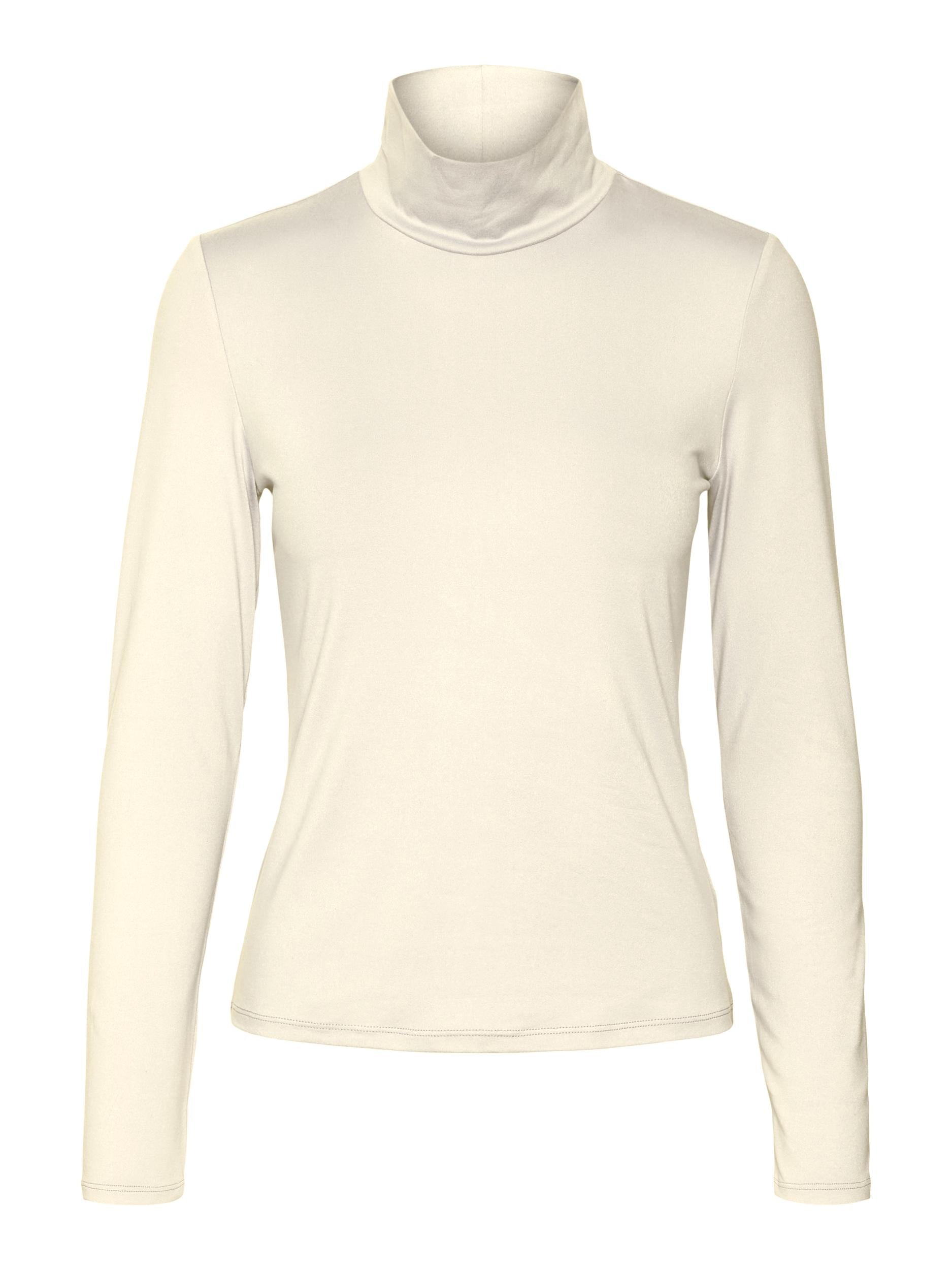 VERO MODA Langarmshirt 'Ina' Birch, Unifarben, Wei&szlig; - Gr. L - Bild 1