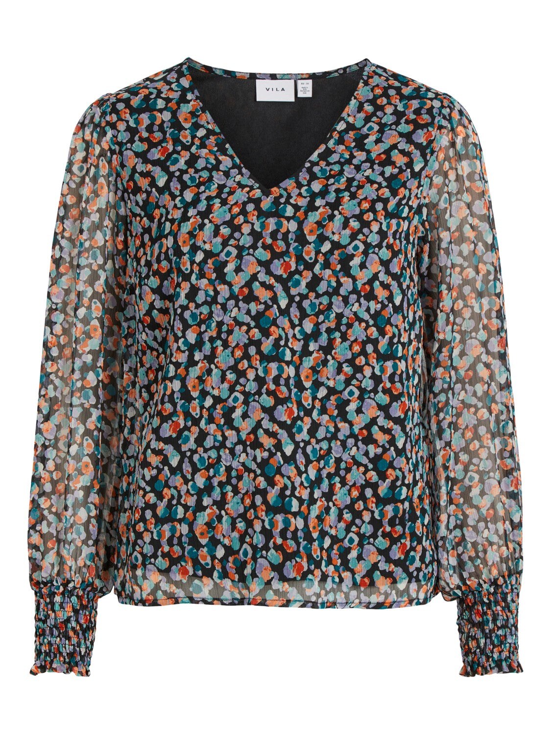 VILA Hemdbluse 'Falia' Black Dotti, Gepunktet, Bunt - Gr. 36 - Bild 1