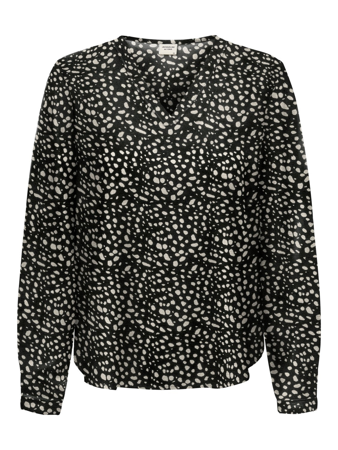 JDY Blusenshirt 'PIPER' Black / Cloud Dancer Leo, Gepunktet, Schwarz - Gr. 40 - Bild 1