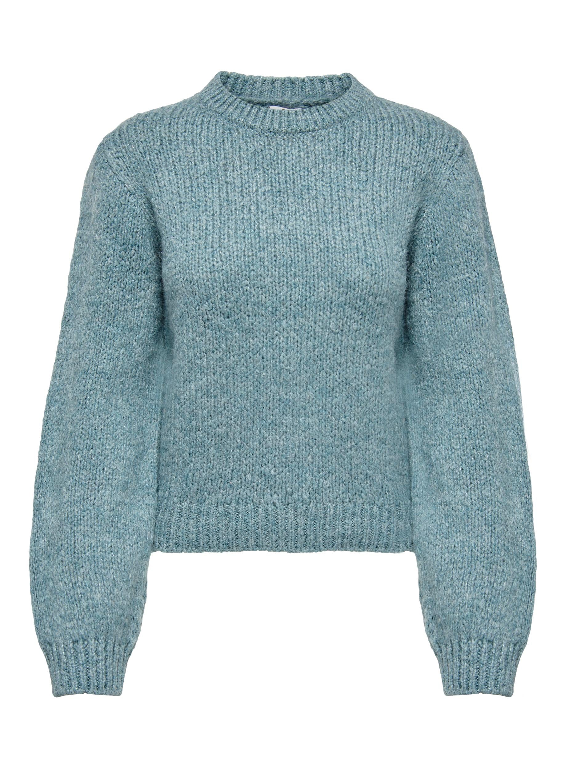JDY Strickpullover 'Dinea' Smoke Blue, Unifarben, Blau - Gr. L - Bild 1