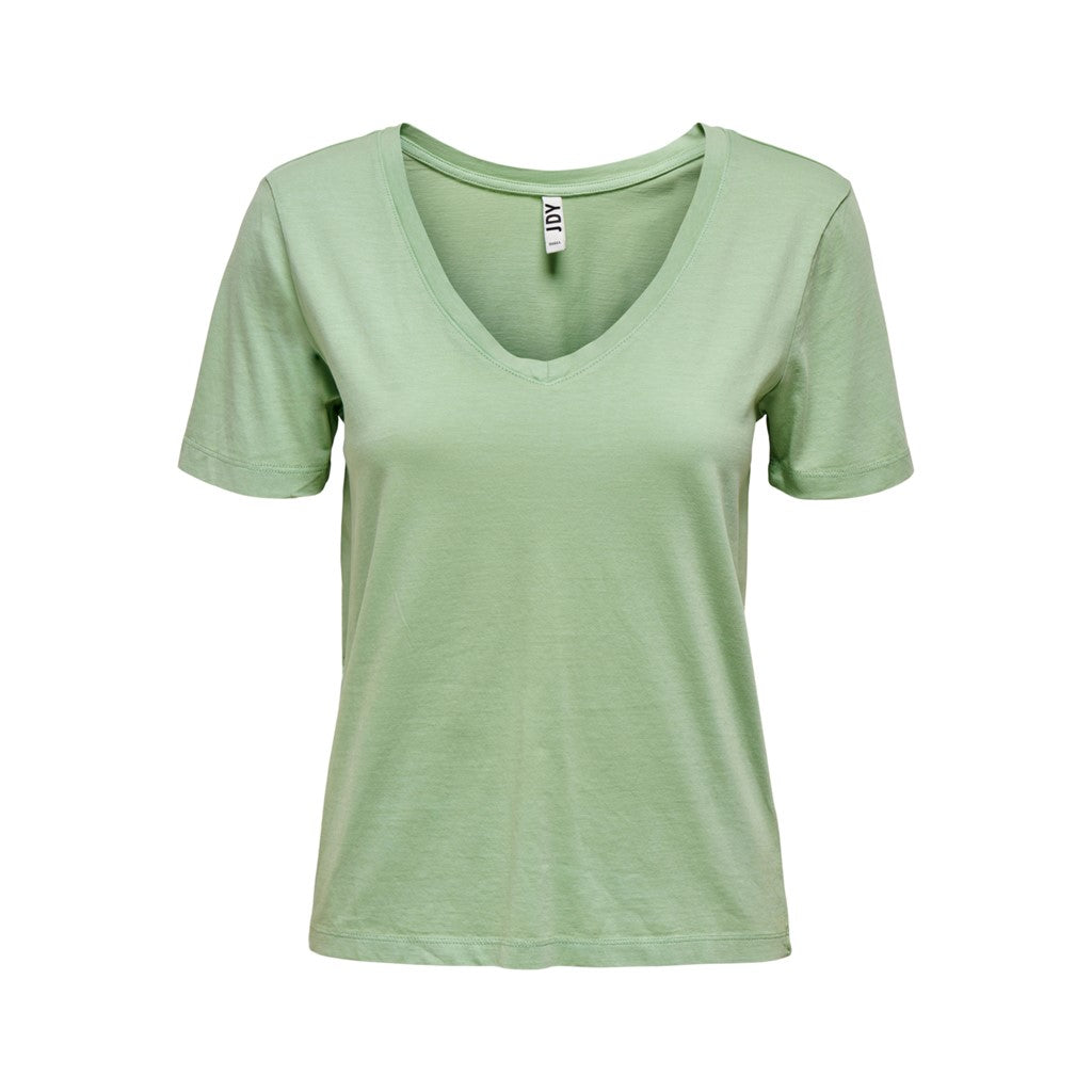 JDY T-Shirt 'Farock' Basil, Unifarben, Gr&uuml;n - Gr. L - Bild 1