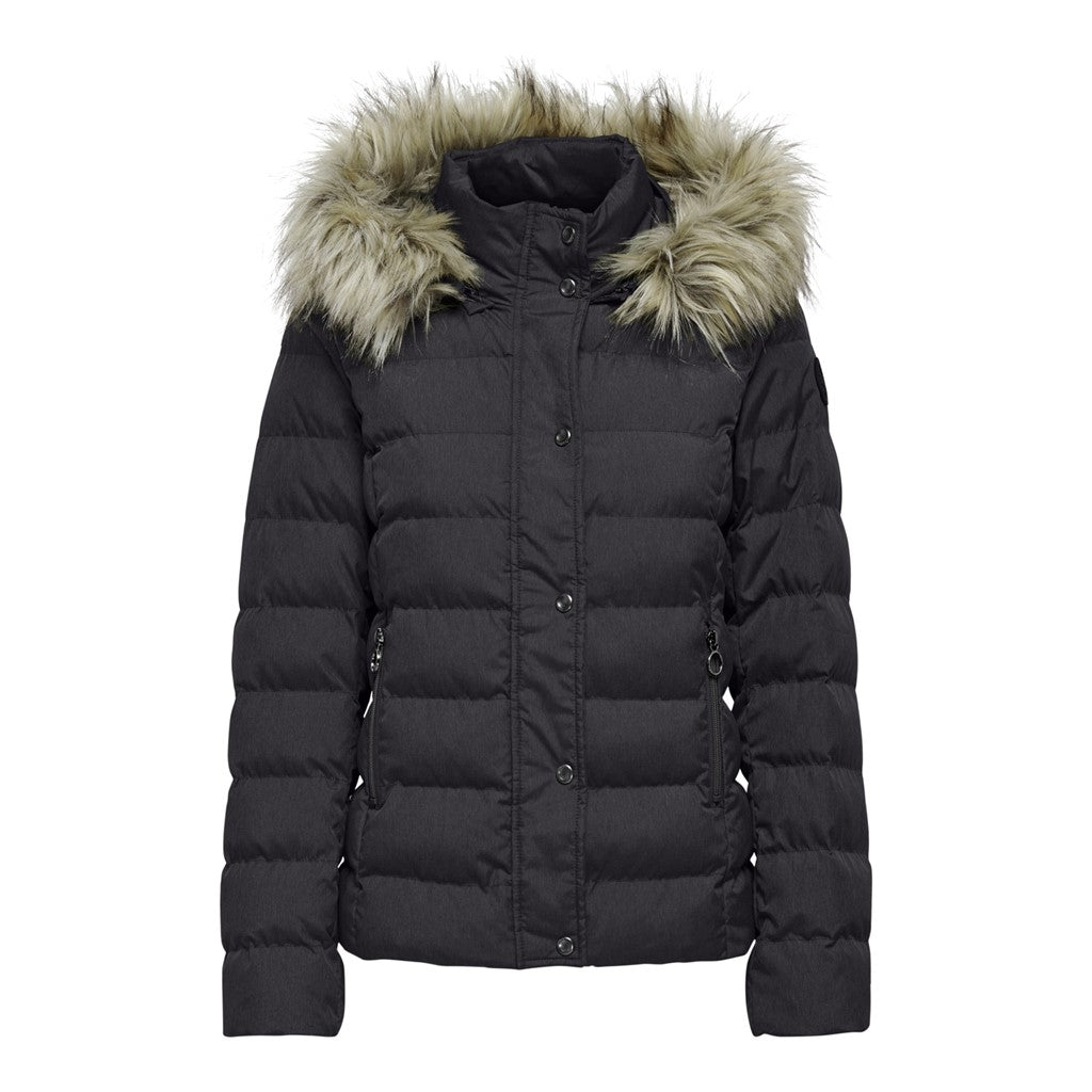 ONLY Steppjacke 'Luna' Phantom, Unifarben, Schwarz - Gr. XL - Bild 1