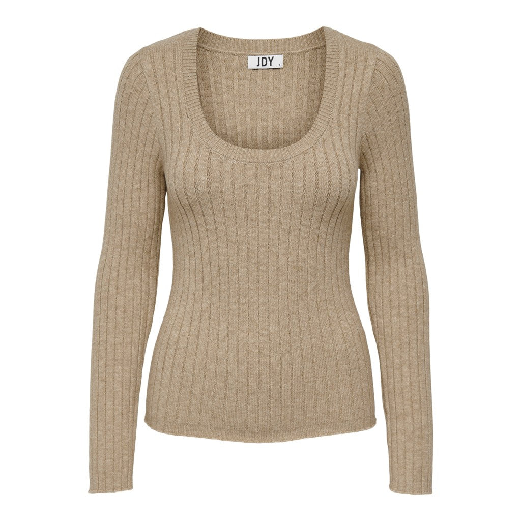 JDY Strickpullover 'Magda' Stucco, Unifarben, Braun - Gr. M - Bild 1
