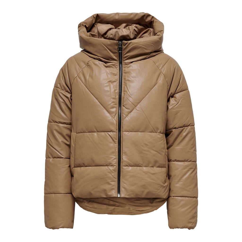 ONLY Steppjacke 'Anja' Burro, Unifarben, Braun - Gr. M - Bild 1