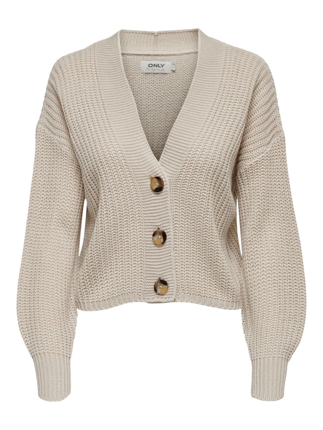 ONLY Strickjacke 'ONLCAROL NICE L/S CARDIGAN KNT NOOS' Pumice Stone, Unifarben, Beige - Gr. XS - Bild 1