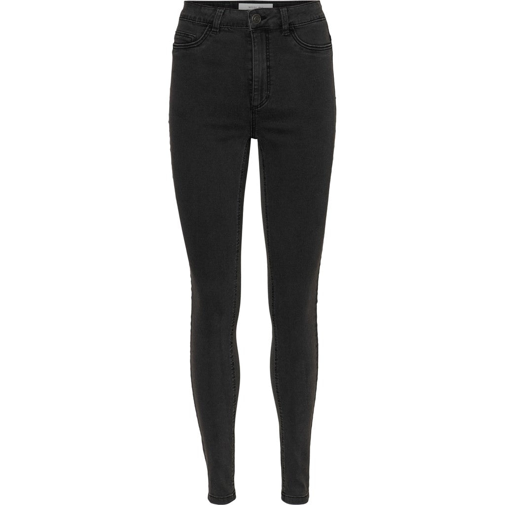 NOISY MAY Skinny Jeans 'Callie' Dark Grey Denim, Unifarben, Grau - Gr. 25 x 32