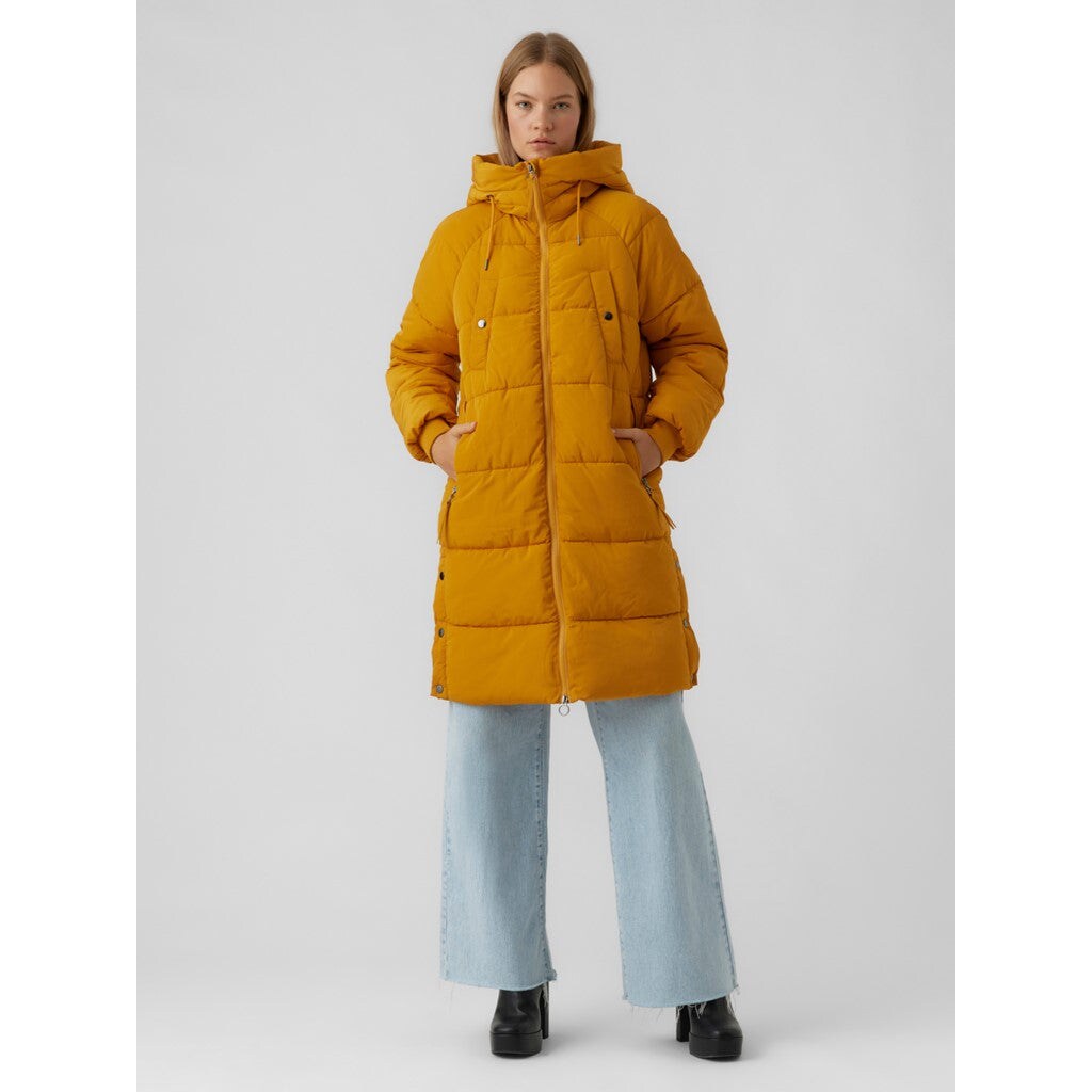 Damen Regenjacke Regenjacke Vero Moda Gelb VERO MODA Parka 'Aura