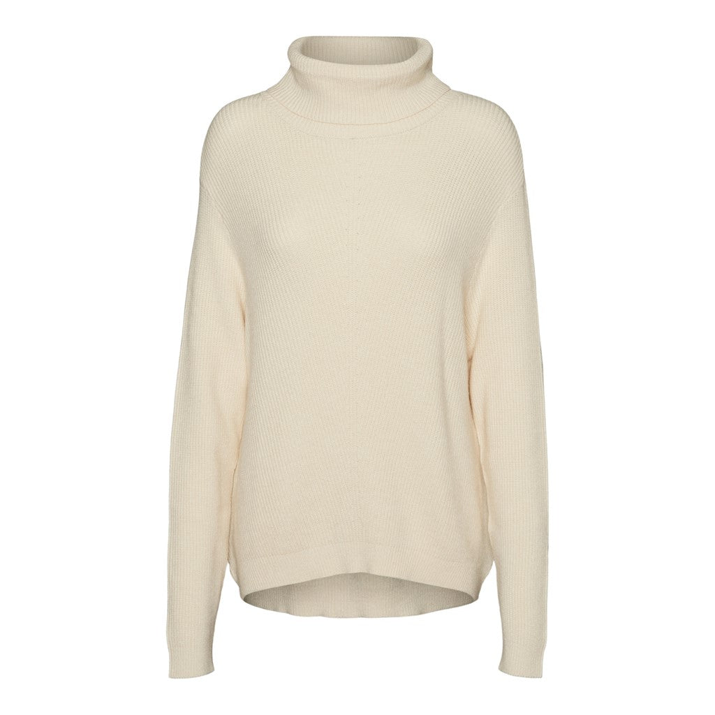 VERO MODA Rollkragenpullover 'Holly' Birch, Unifarben, Wei&szlig; - Gr. M - Bild 1