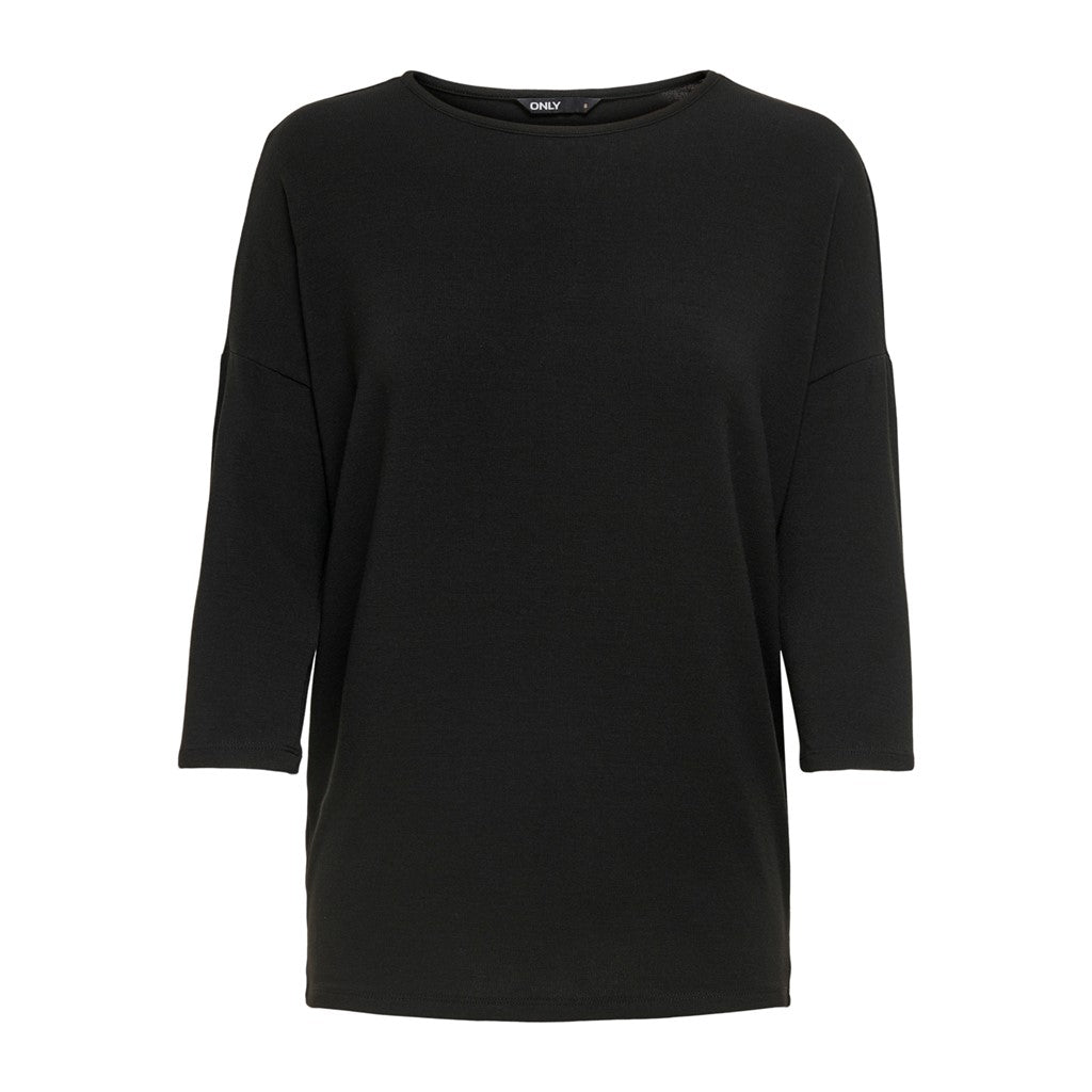 ONLY 3/4 Shirt 'ONLGLAMOUR 3/4 TOP JRS NOOS' Black, Unifarben, Schwarz - Gr. S - Bild 1