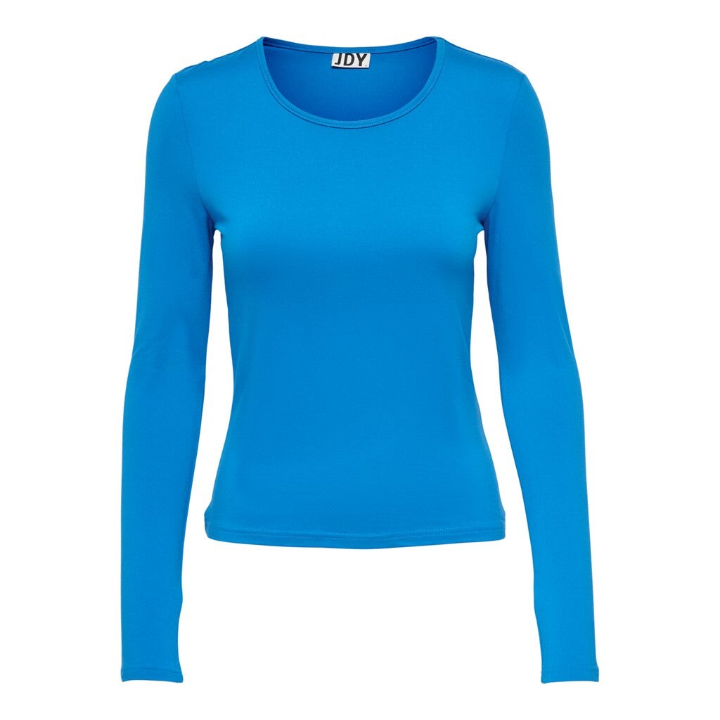 JDY Langarmshirt 'Winnie' Cloisonn&eacute;, Unifarben, Blau - Gr. L - Bild 1