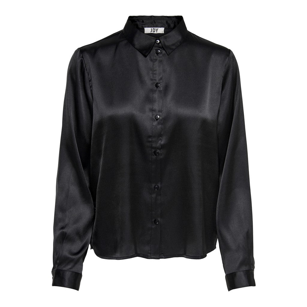 JDY Satinbluse 'Fifi' Black, Unifarben, Schwarz - Gr. 40 - Bild 1
