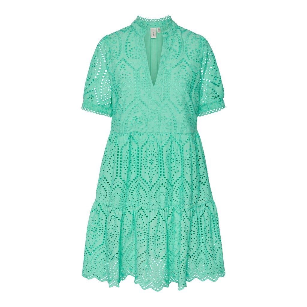 Y.A.S Minikleid 'Holi' Katydid, Unifarben, Gr&uuml;n - Gr. S - Bild 1