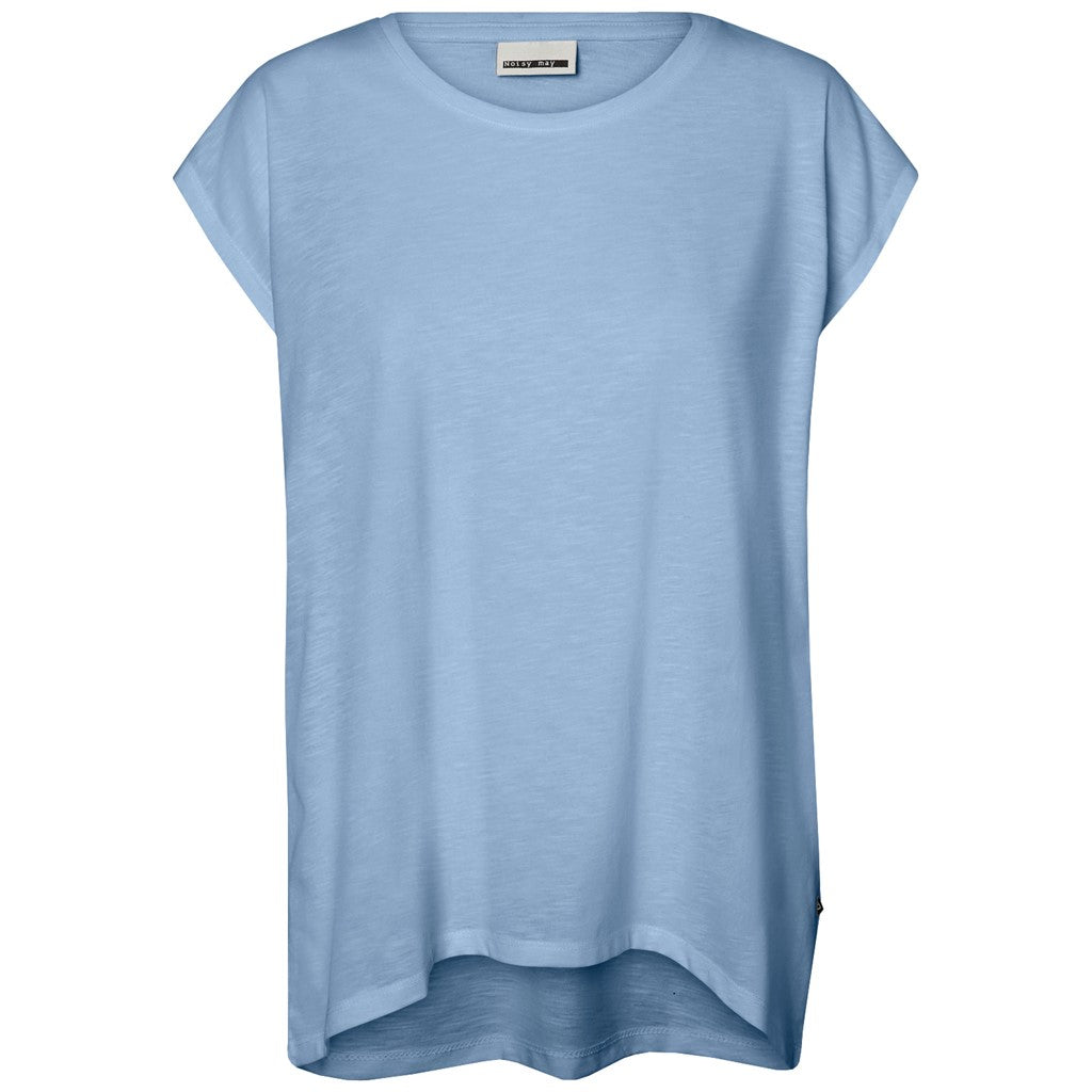 NOISY MAY T-Shirt 'Mathilde' Cerulean, Unifarben, Blau - Gr. M - Bild 1