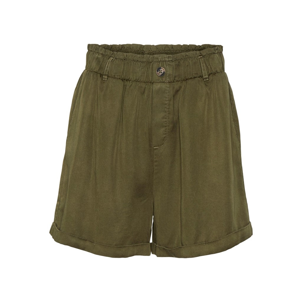 NOISY MAY Shorts 'Maria' Kalamata, Unifarben, Gr&uuml;n - Gr. M - Bild 1