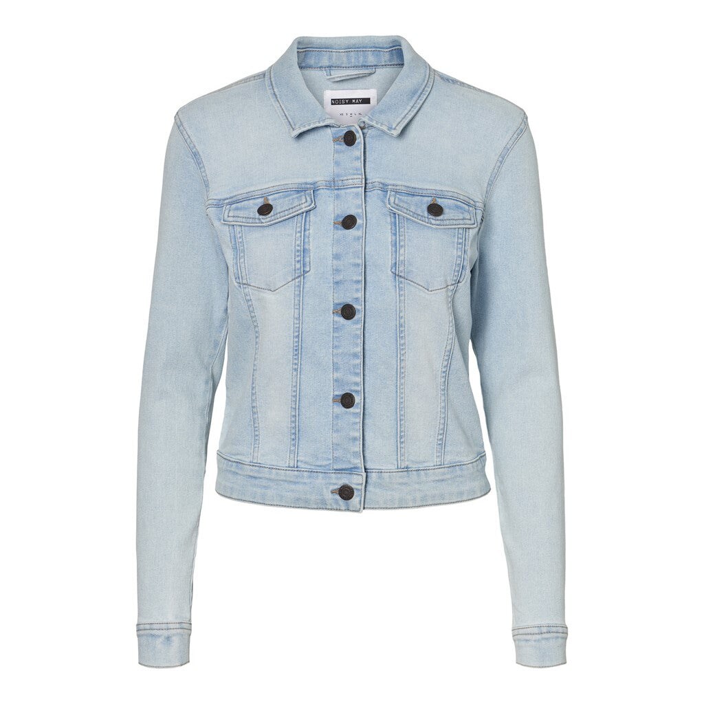 NOISY MAY Jeans Jacke 'Debra' Light Blue Denim, Unifarben, Blau - Gr. XS