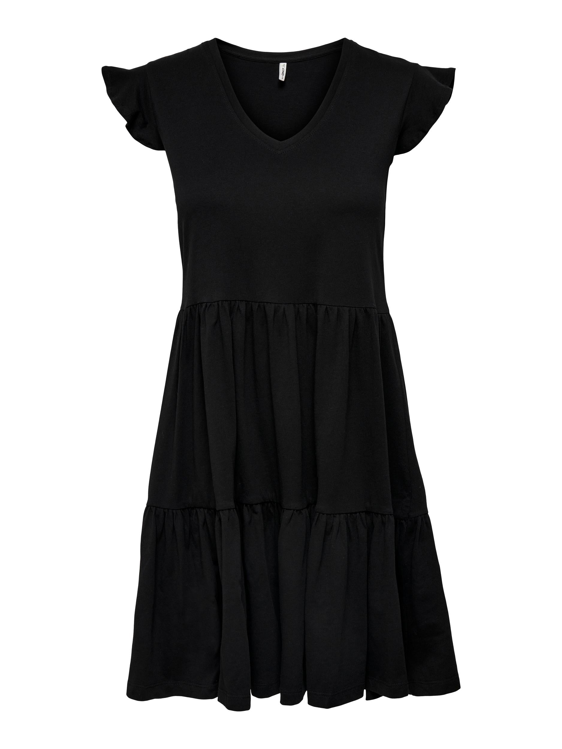ONLY Jerseykleid 'May' Black, Unifarben, Schwarz - Gr. XL - Bild 1