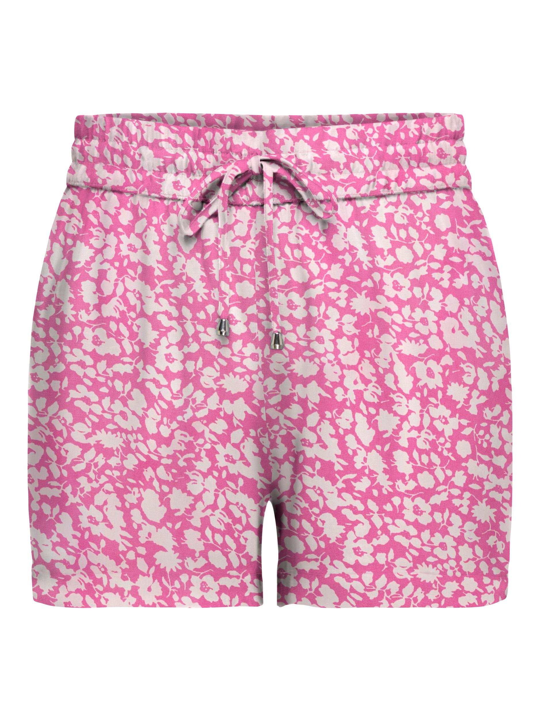 JDY Shorts 'JDYSTARR SEZEN LIFE SHORTS WVN DIA' Pink Power Daisy Flower, GeblmtFloral, Pink - Gr. 36 - Bild 1