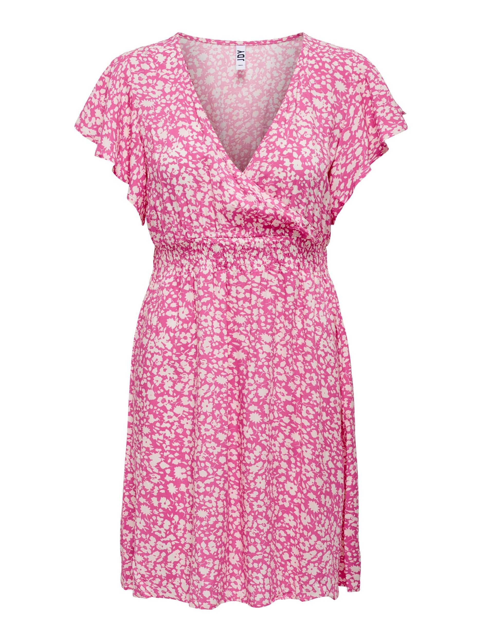 JDY Wickelkleid 'Star Macy Life' Pink Power Daisy Flower, GeblmtFloral, Pink - Gr. XL - Bild 1