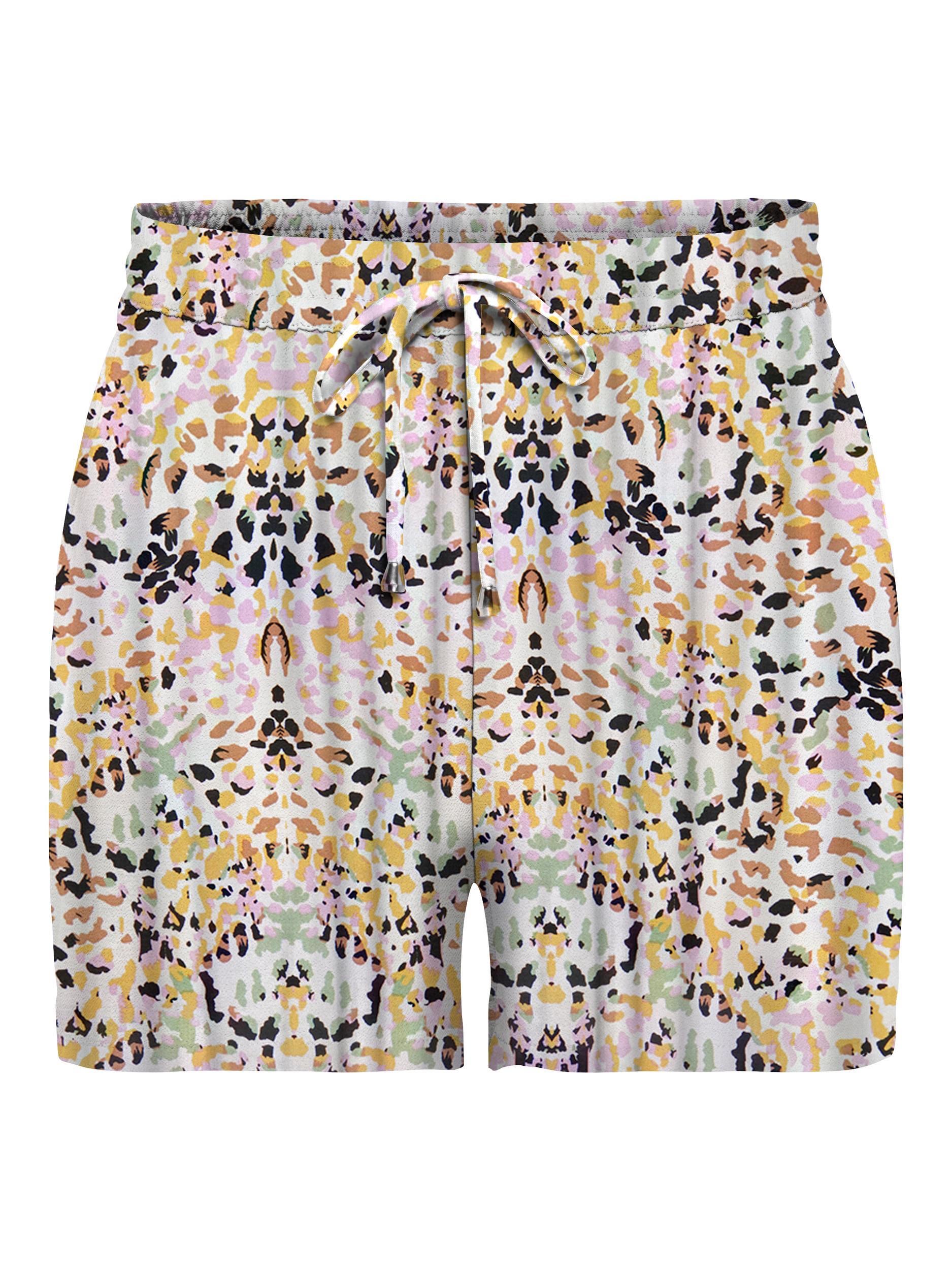 JDY Shorts 'JDYSTARR SEZEN LIFE SHORTS WVN DIA' Cloud Dancer Spray Animal, Animalprint, Bunt - Gr. 38 - Bild 1