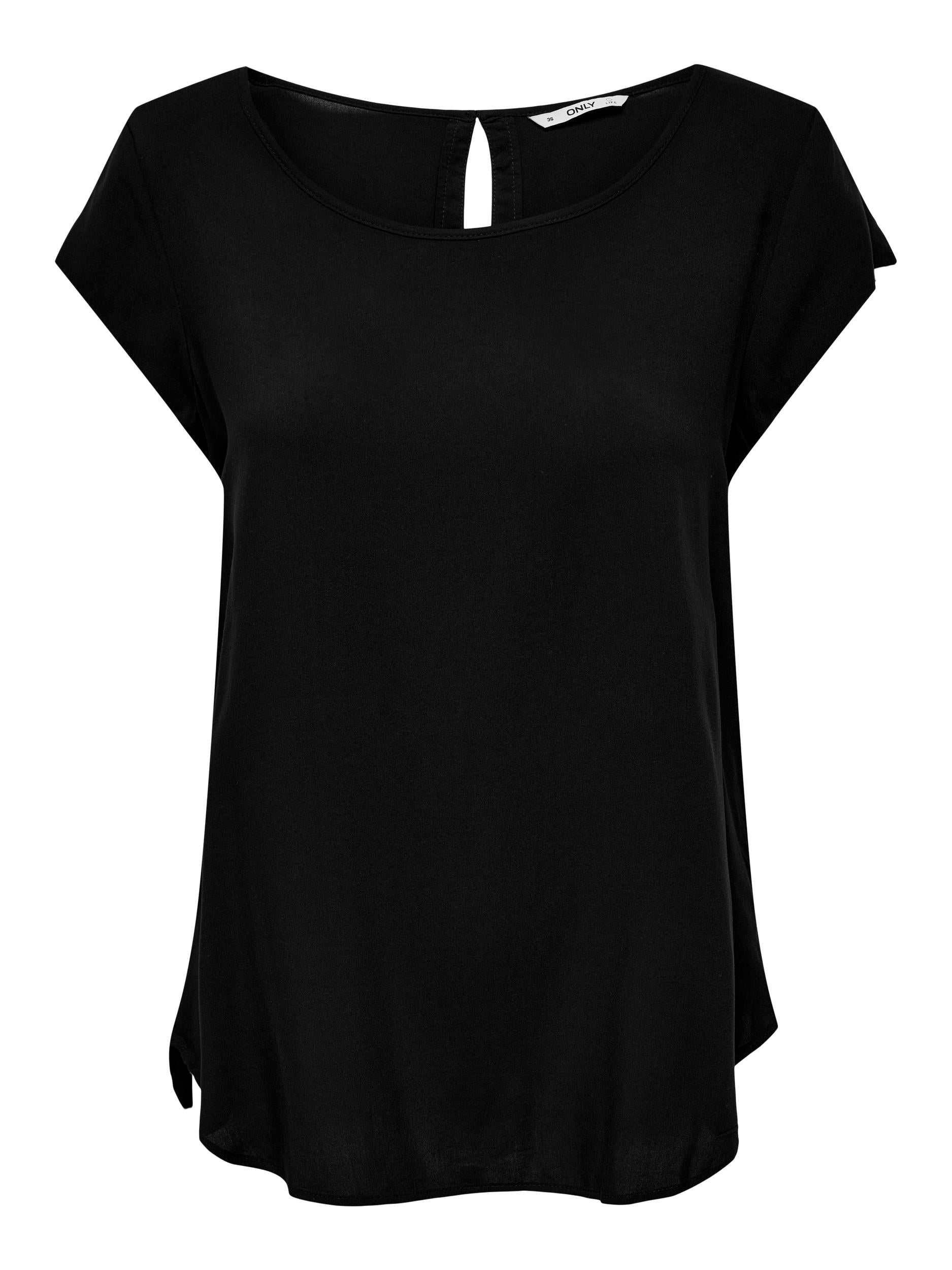 ONLY Rundhalsshirt 'Nova Life' Black, Unifarben, Schwarz - Gr. 34 - Bild 1