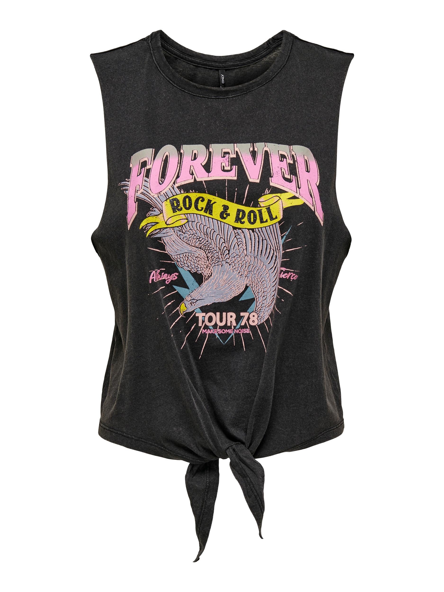 ONLY Tank Top 'Lucy' Black Forever, Motivprint, Schwarz - Gr. XS - Bild 1
