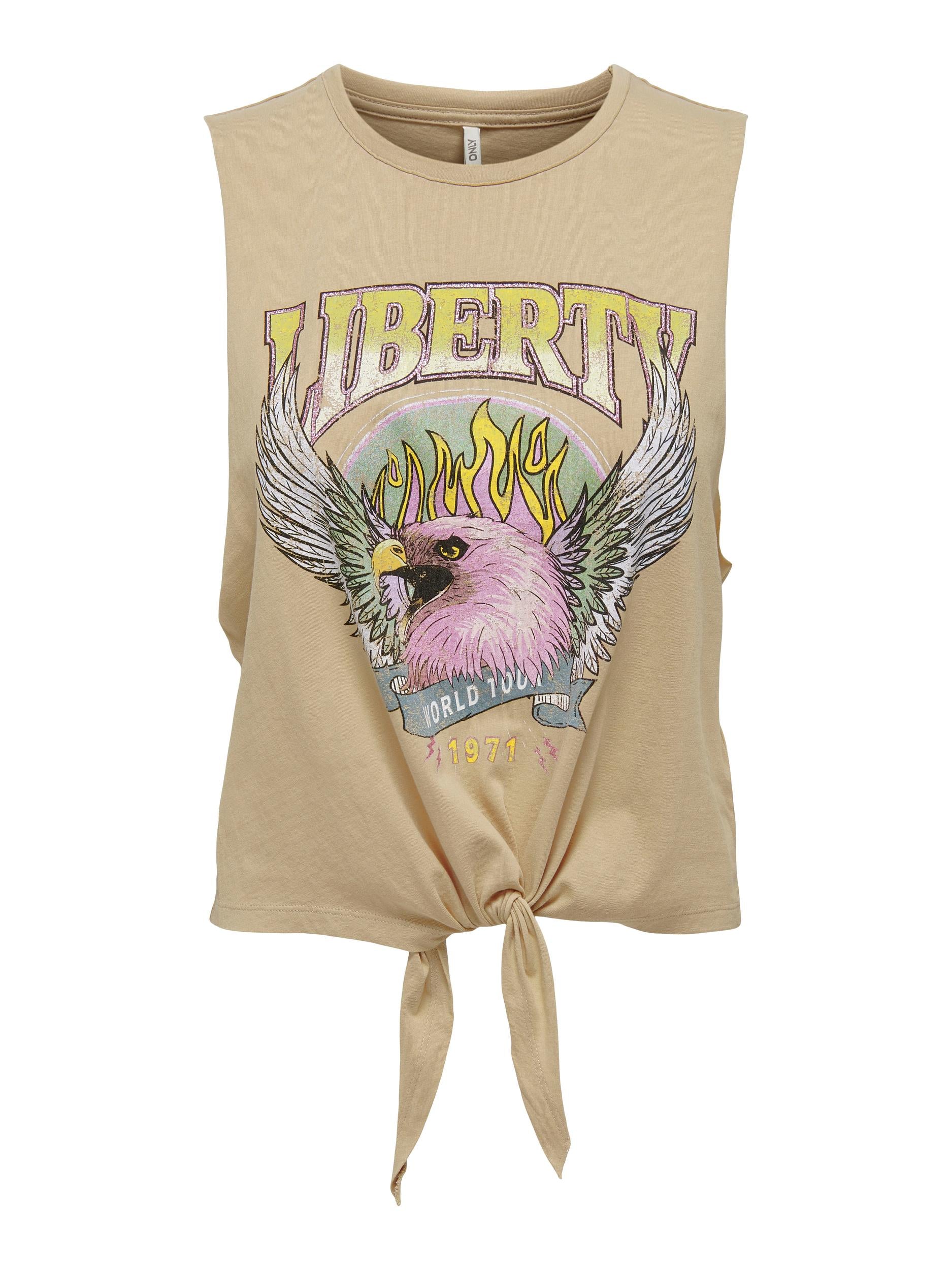 ONLY Tank Top 'Lucy' Irish Cream Liberty, Motivprint, Beige - Gr. L - Bild 1