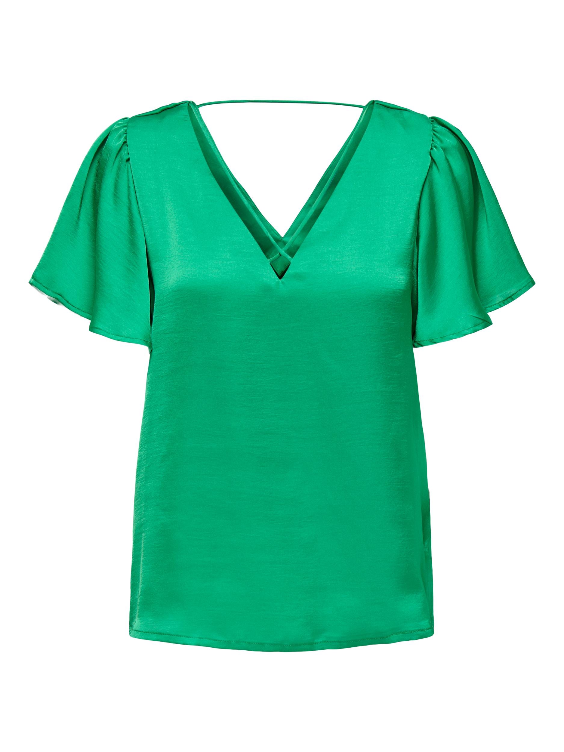 ONLY V-Shirt 'Jane' Simply Green, Unifarben, Gr&uuml;n - Gr. M - Bild 1