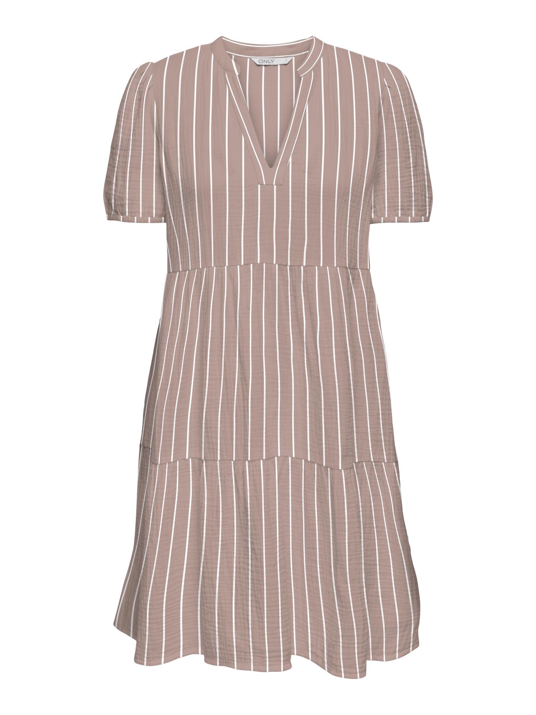 ONLY Minikleid 'Nora' Adobe Rose Ocean stripe, Gestreift, Pink - Gr. L - Bild 1