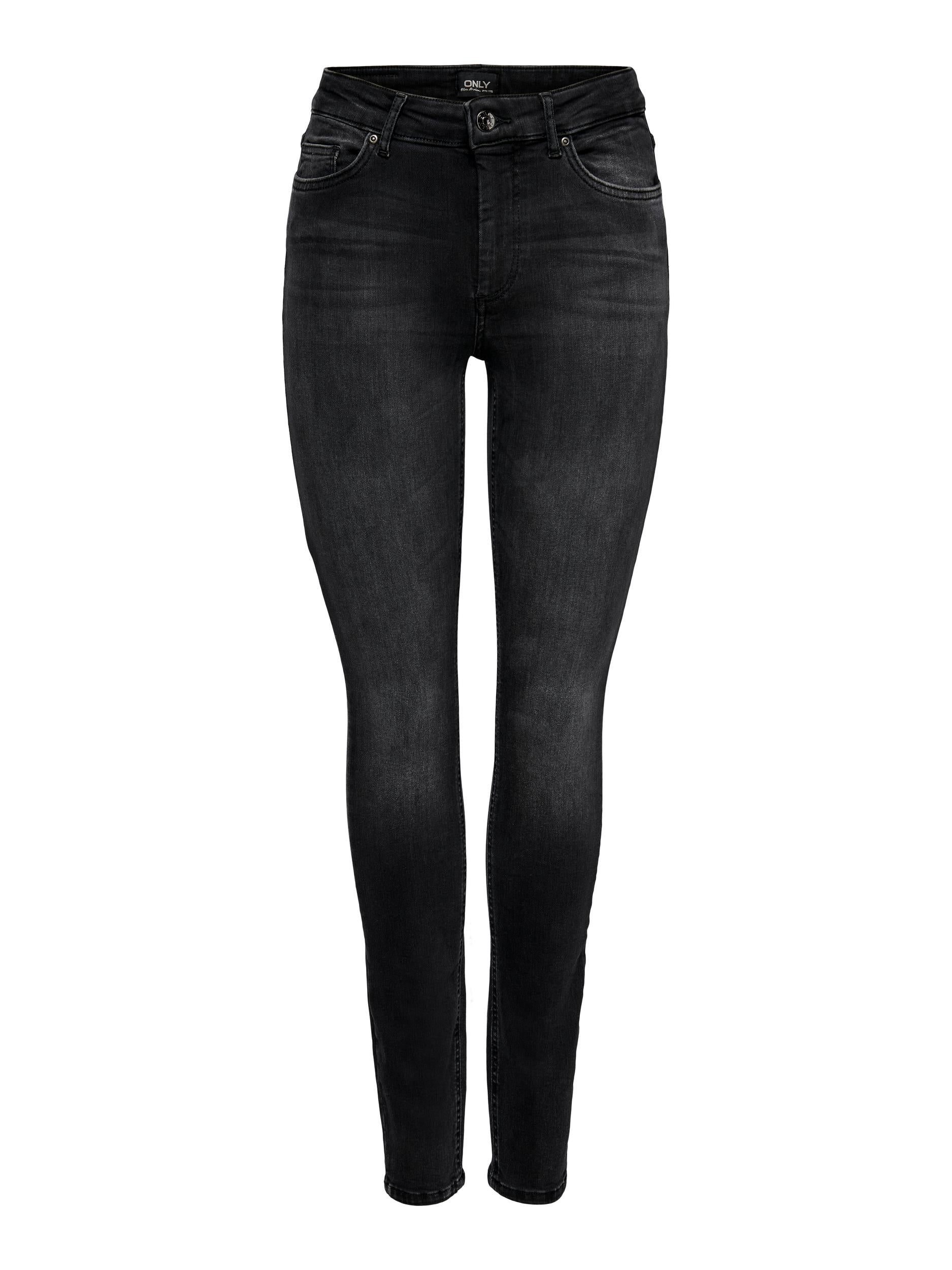 ONLY Skinny Jeans 'Blush' Black Denim REA1099, Unifarben, Schwarz - Gr. S x 30 - Bild 1
