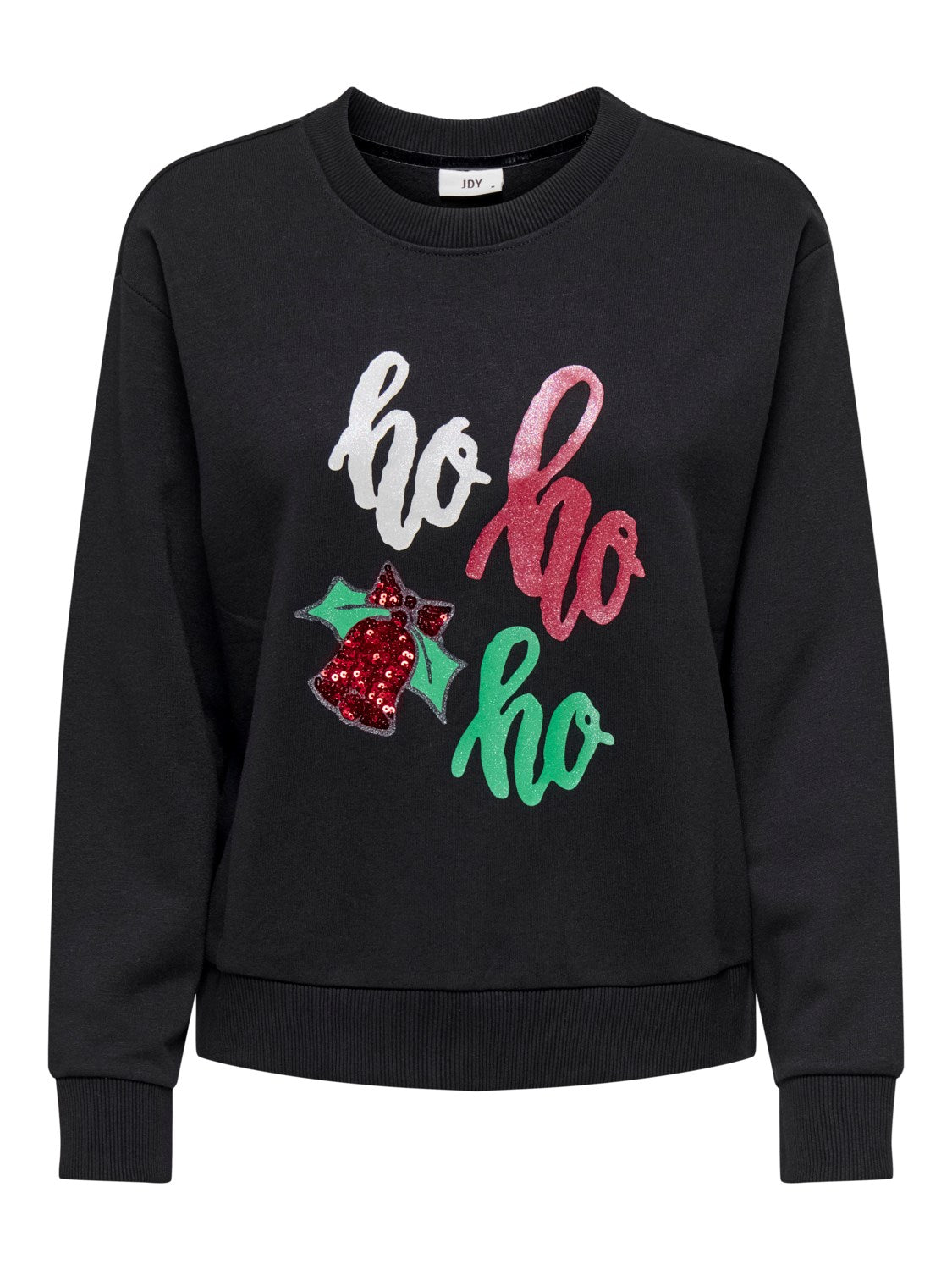 JDY Sweatshirt 'Holly XMAS' Black HOHOHO, Motivprint, Schwarz - Gr. M - Bild 1