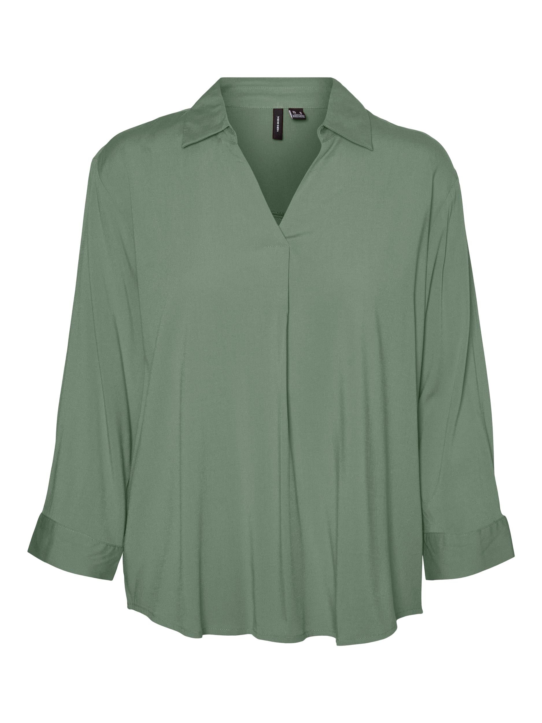 VERO MODA Blusenshirt 'Bella' Hedge Green, Unifarben, Gr&uuml;n - Gr. S - Bild 1