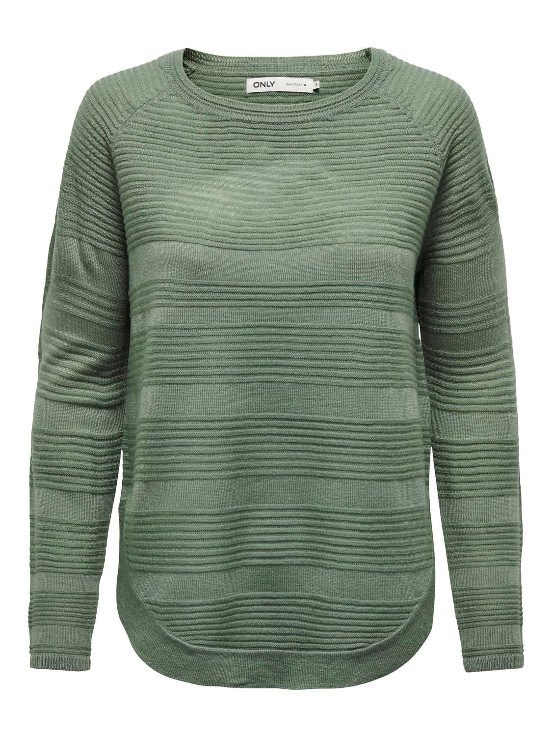 ONLY Strickpullover 'Caviar' Hedge Green, Unifarben, Gr&uuml;n - Gr. M - Bild 1