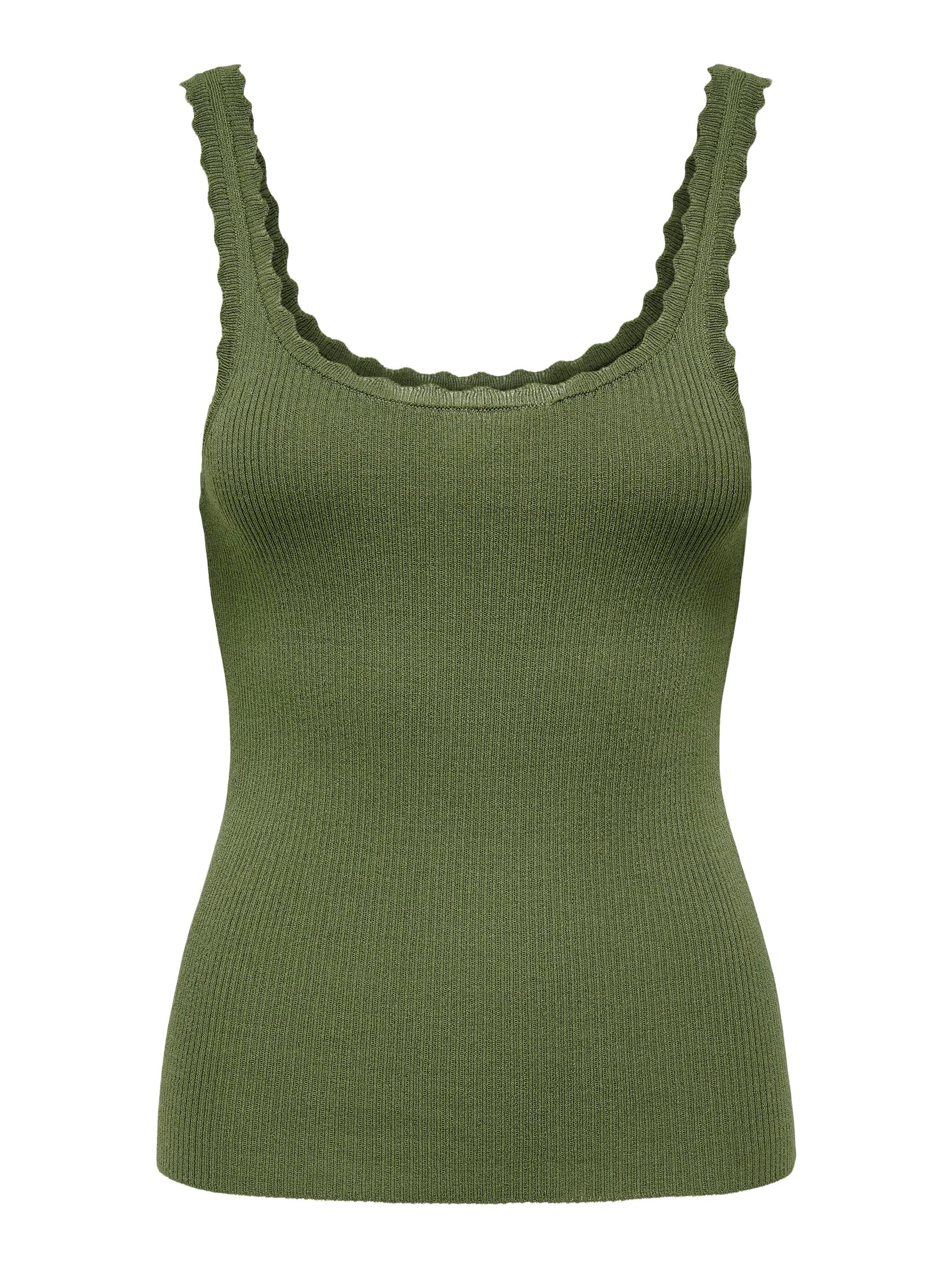 ONLY Tank Top 'Gemma' Olivine, Unifarben, Gr&uuml;n - Gr. M - Bild 1