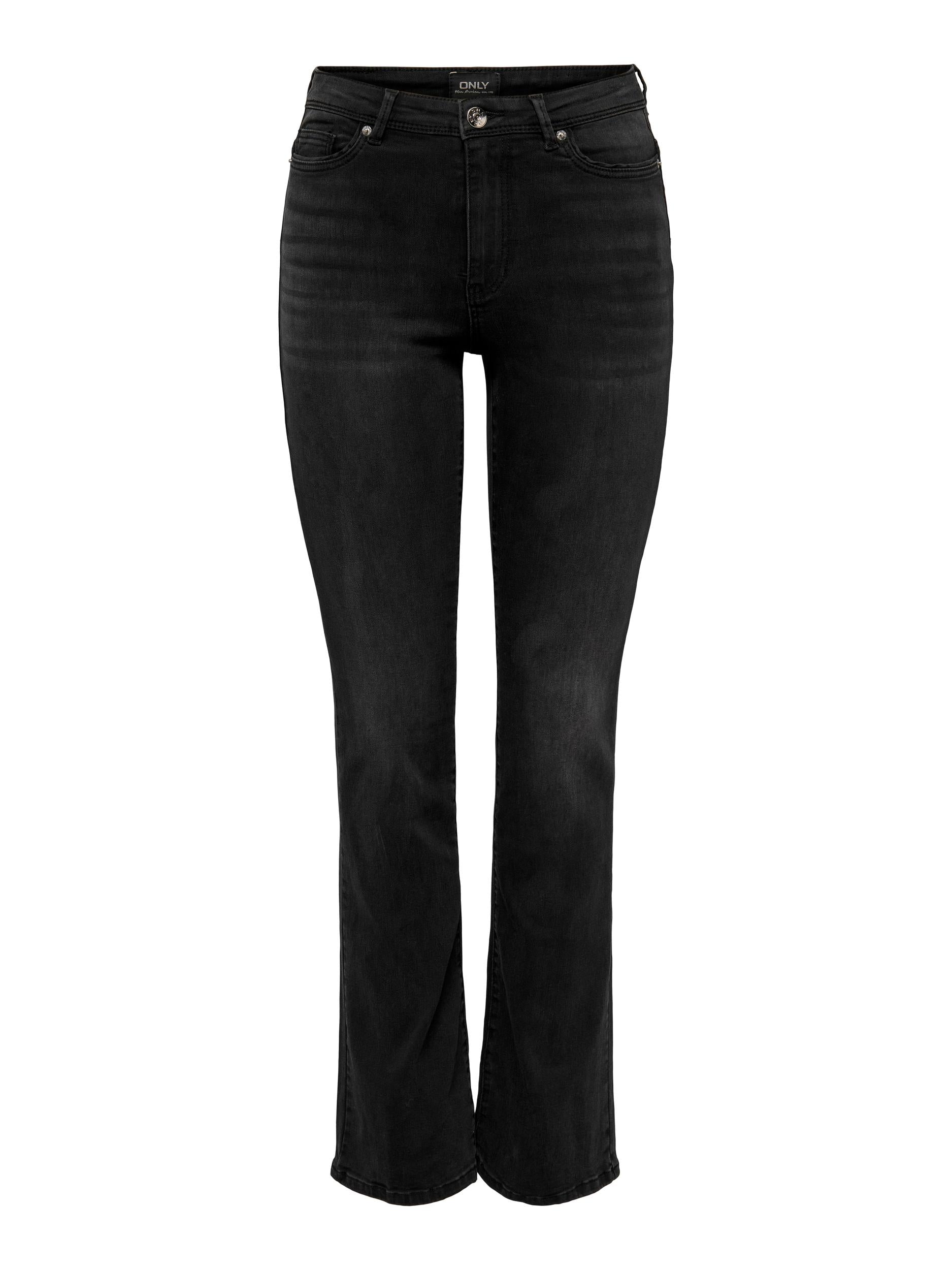 ONLY Flared Jeans 'Wauw Flared BJ1097' Washed Black, Unifarben, Schwarz - Gr. S x 30 - Bild 1