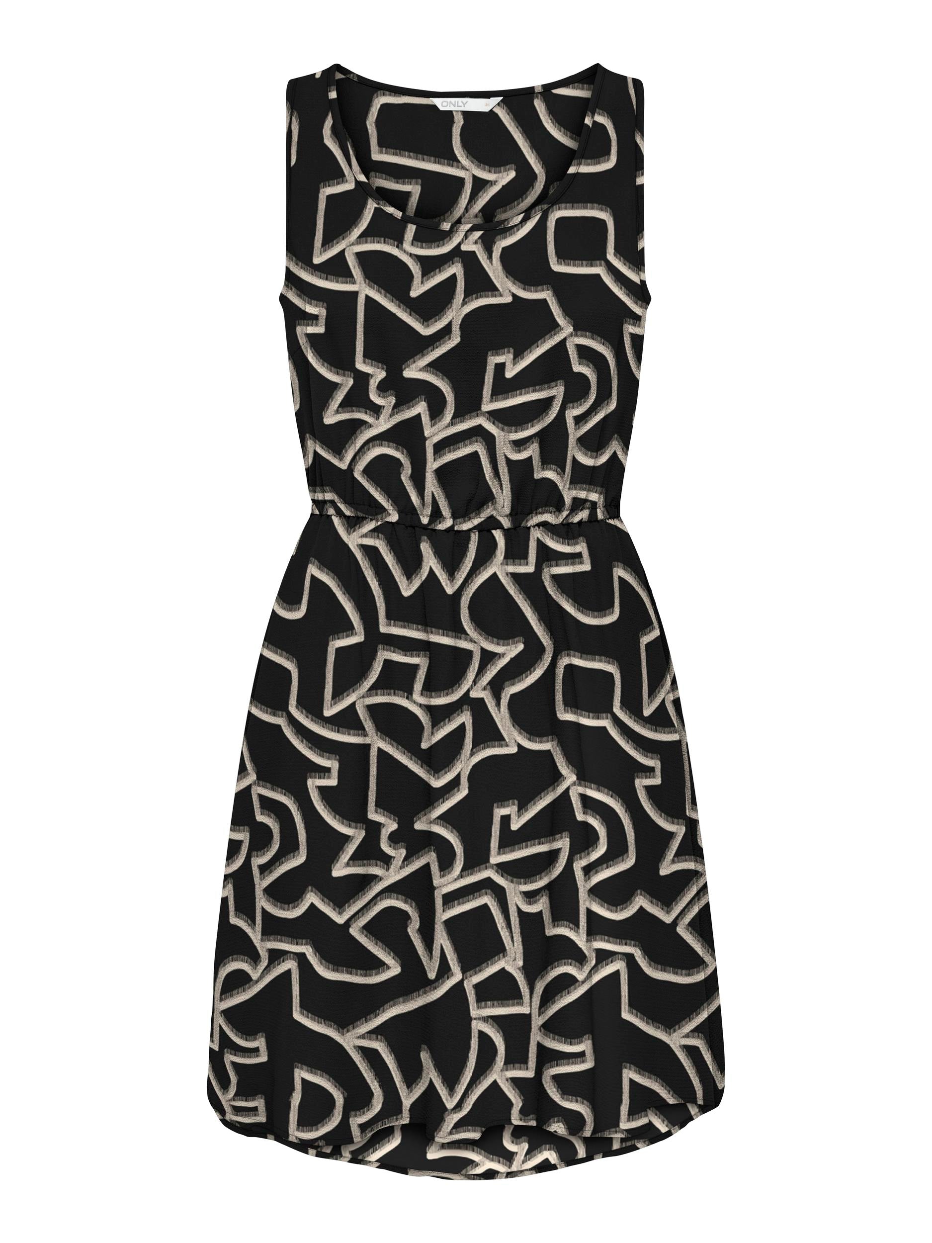 ONLY Minikleid 'Nova Life Sara' Black 475 Great geo, Motivprint, Schwarz - Gr. 40 - Bild 1