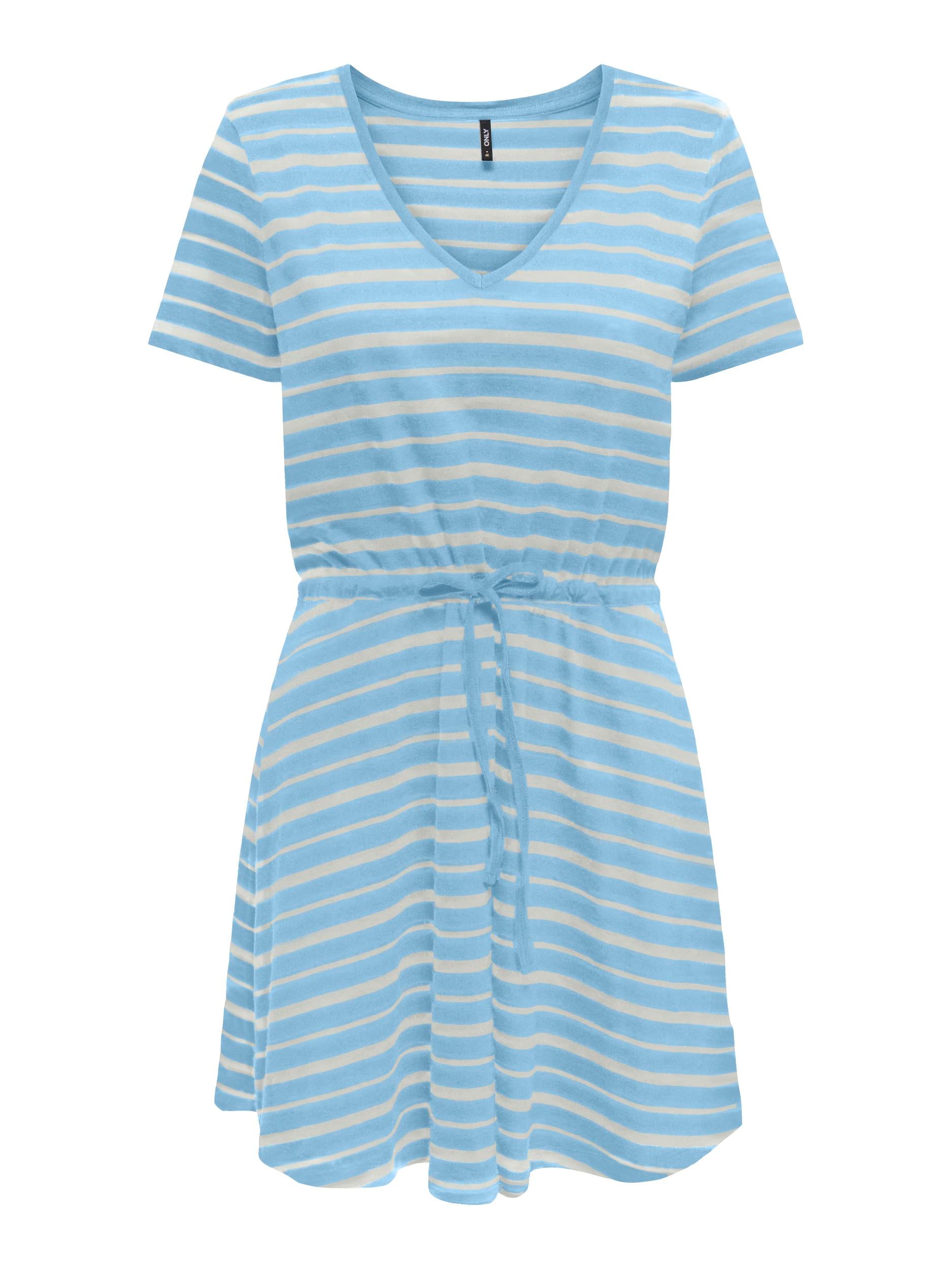 ONLY Jerseykleid 'May' Clear Sky CLOUD DANCER, Gestreift, Blau - Gr. M - Bild 1