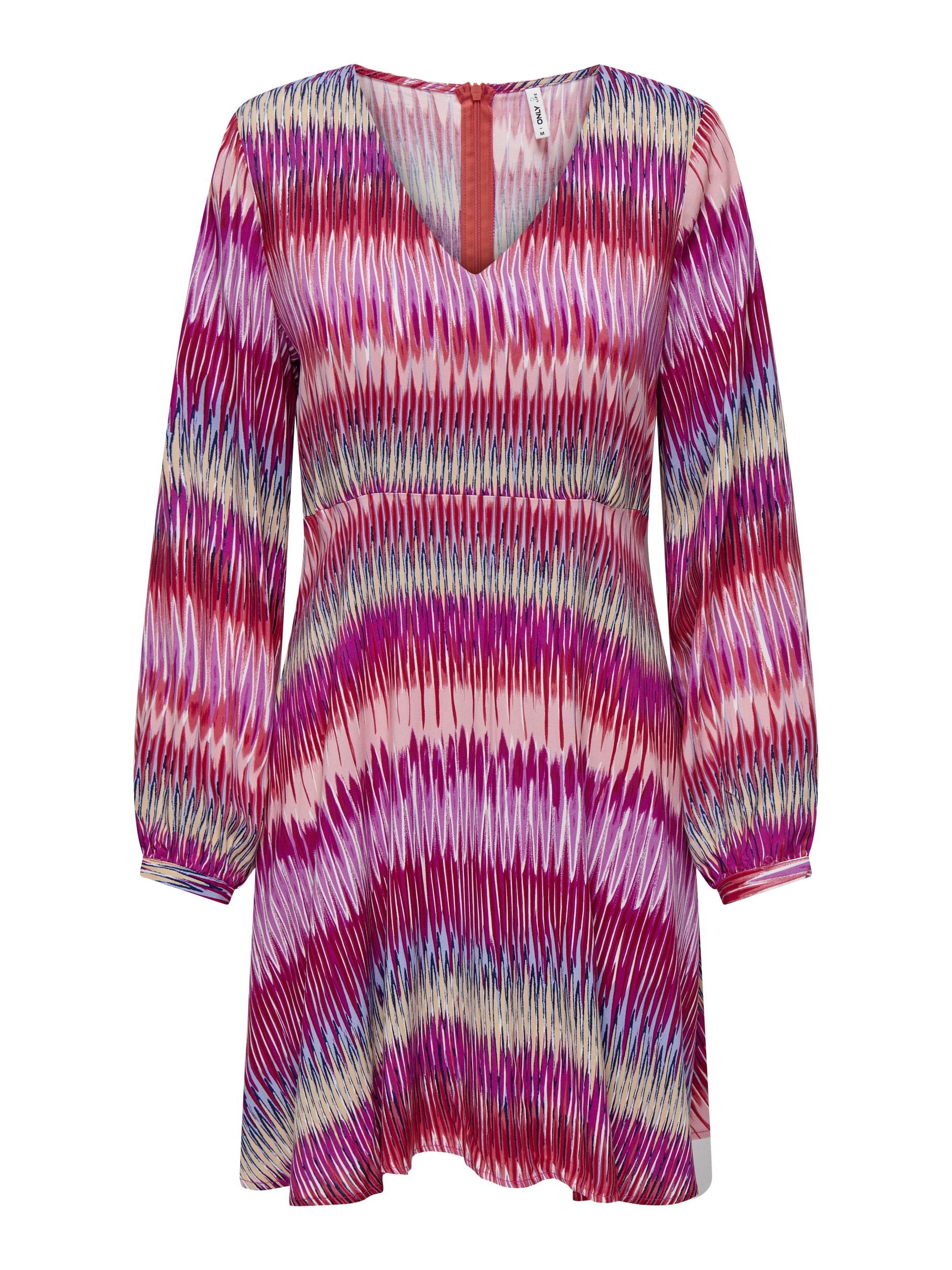 ONLY Minikleid 'Nova Life Vis' Phlox Pink 479 Power zigzag, WeiteresMuster, Pink - Gr. S - Bild 1