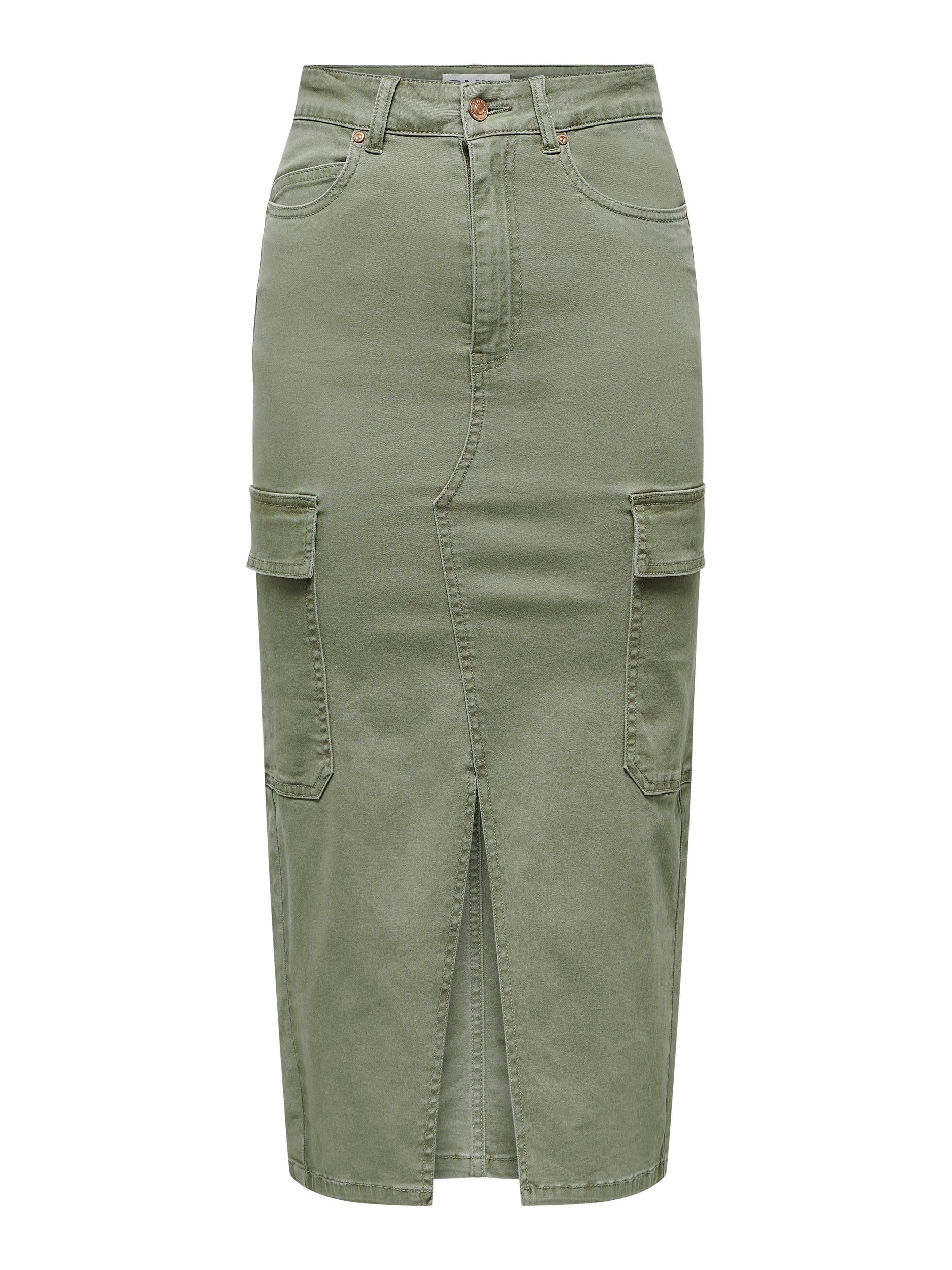 ONLY Maxirock 'Lola' Kalamata, Unifarben, Gr&uuml;n - Gr. M - Bild 1