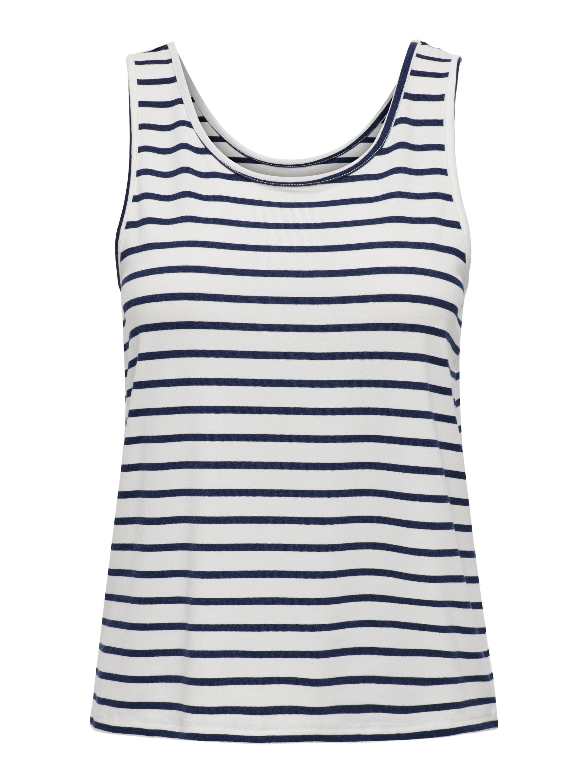 ONLY Tank Top 'Moster Stripe' Naval Academy Cloud dancer, Gestreift, Blau - Gr. L - Bild 1