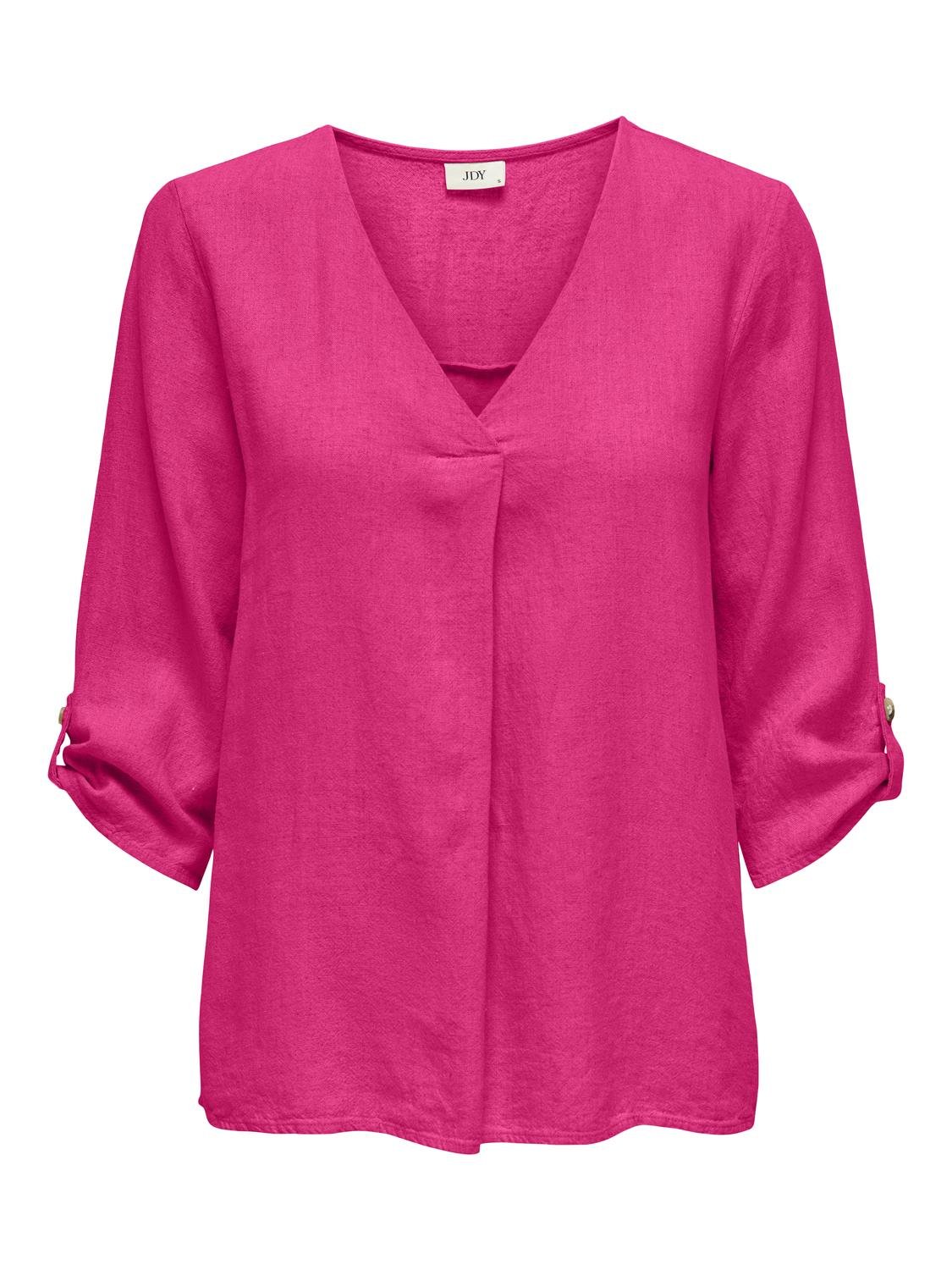 JDY Blusenshirt 'Say' Fuchsia Purple, Unifarben, Pink - Gr. M - Bild 1