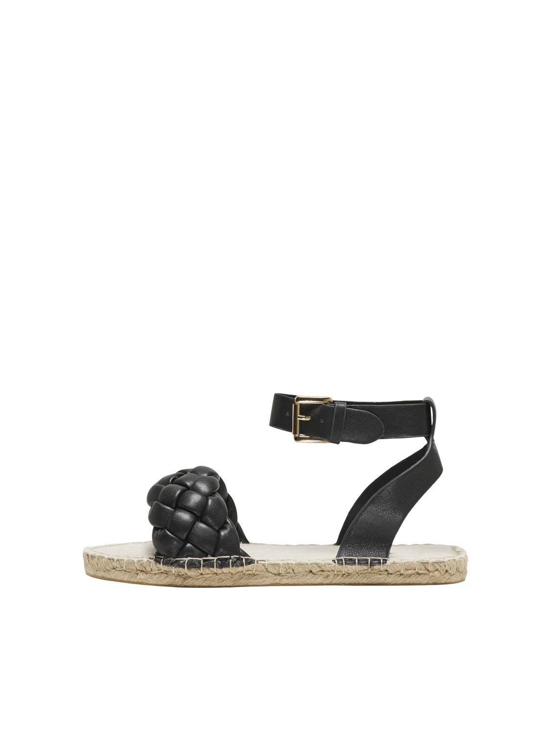 ONLY Riemen-Sandale 'ONLELLE-3 PU ESPADRILLE SANDAL' Black, Unifarben, Schwarz - Gr. 38 - Bild 1