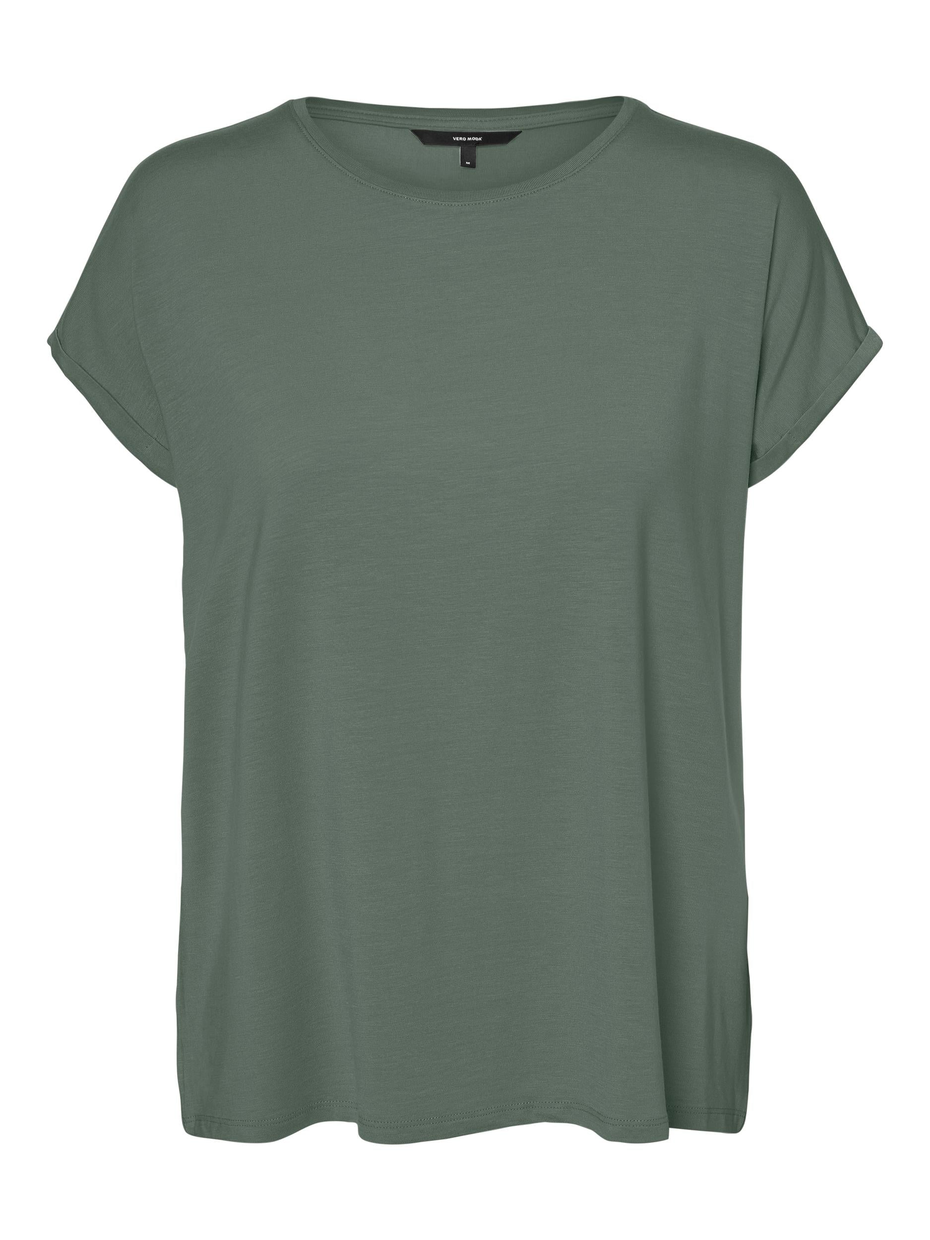 VERO MODA T-Shirt 'VMAVA PLAIN SS TOP GA JRS NOOS' Laurel Wreath, Unifarben, Gr&uuml;n - Gr. XXL - Bild 1