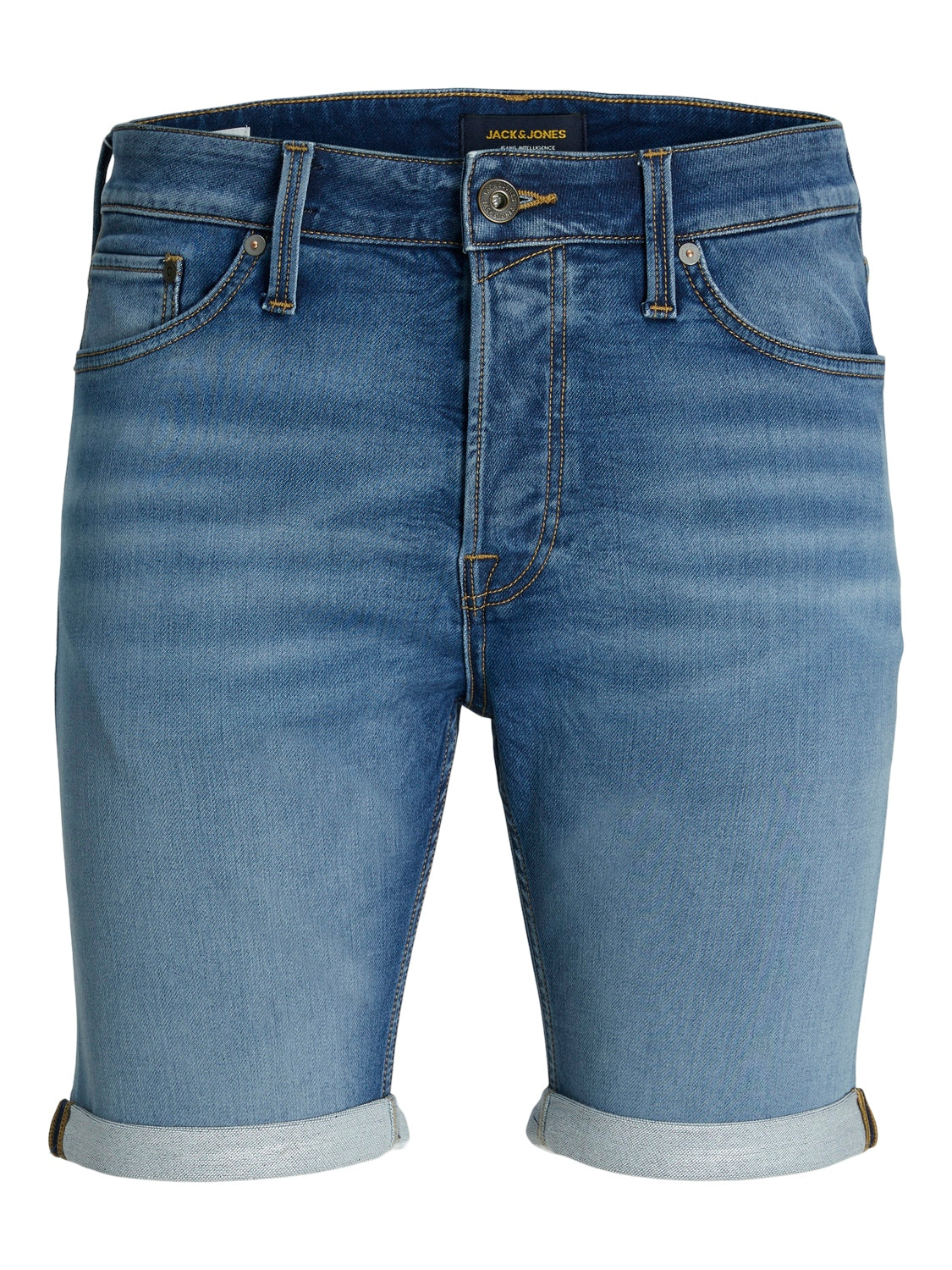 JACK & JONES Jeans-Shorts 'JJIRICK JJICON SHORTS GE 381 I.K SS24 SN' Blue Denim, Unifarben, Blau - Gr. XXL - Bild 1