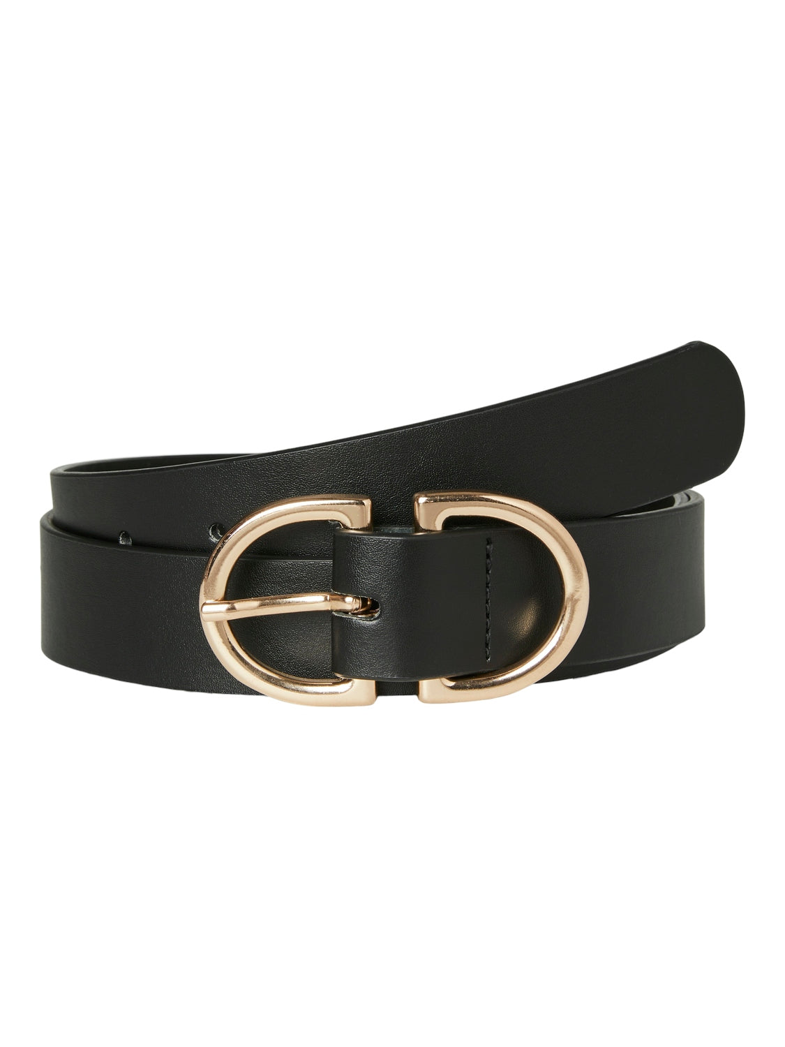VERO MODA Lederg&uuml;rtel 'VMSARA COATED BELT NOOS' Black Gold, Unifarben, Schwarz - Gr. 95 - Bild 1