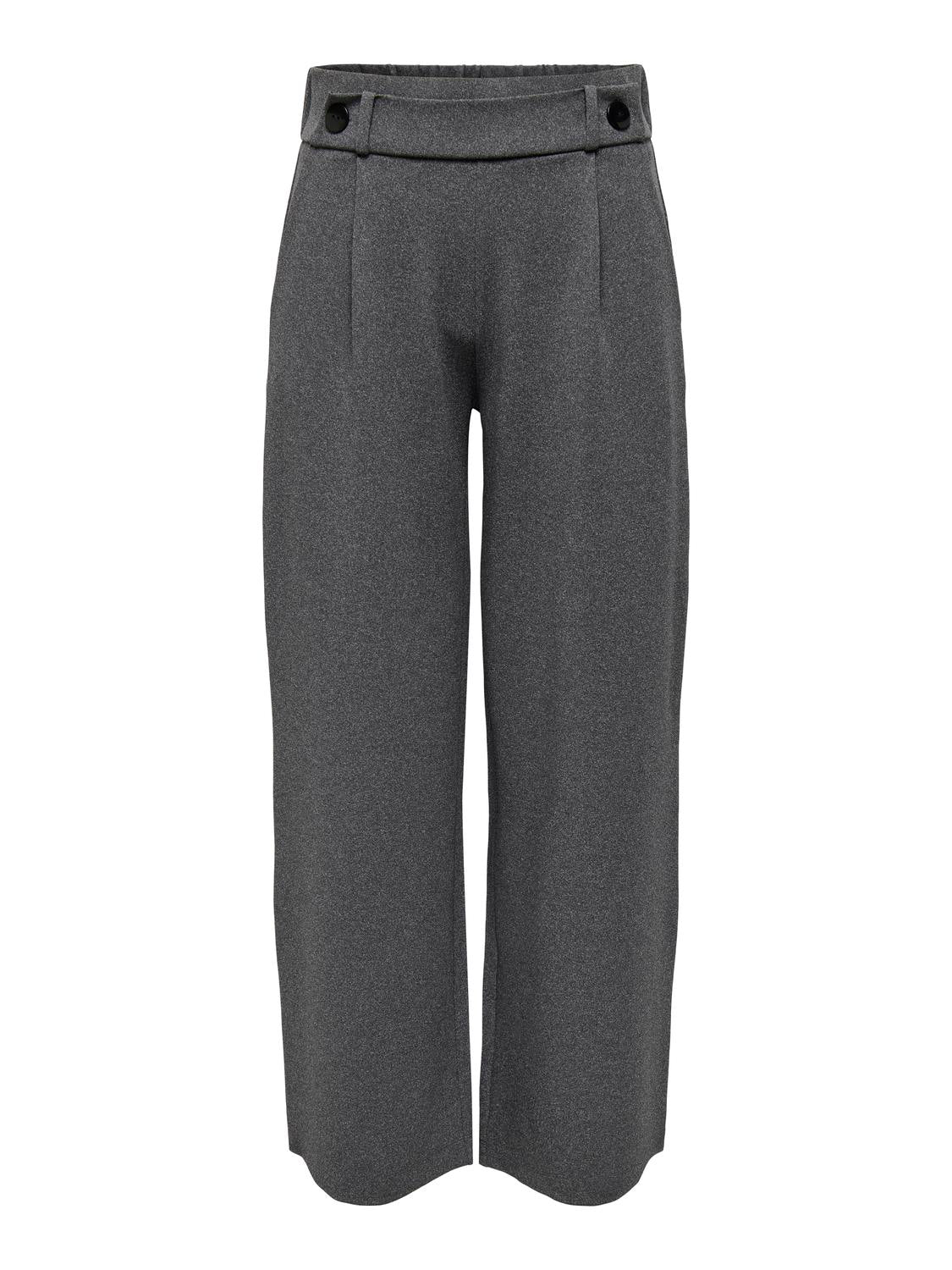 JDY Stoffhose 'JDYGEGGO NEW LONG PANT JRS NOOS' Medium Grey Melange BLACK BUTTONS, Unifarben, Grau - Gr. M x 30 - Bild 1