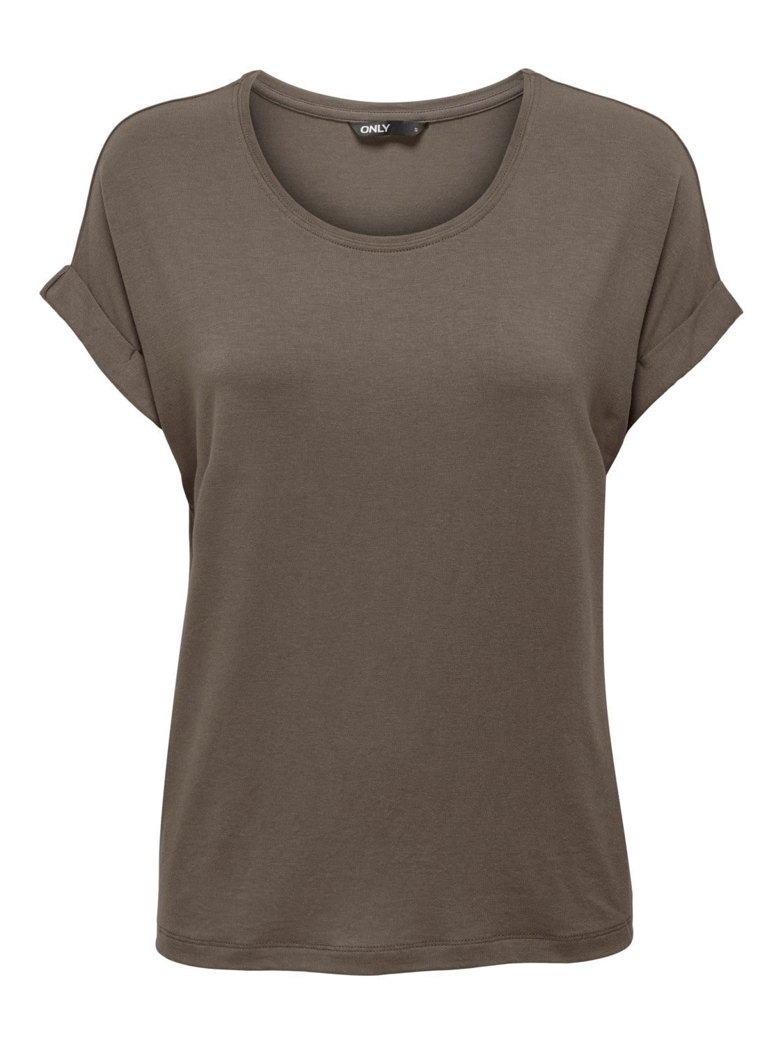 ONLY T-Shirt 'ONLMOSTER S/S O-NECK TOP' Caribou, Unifarben, Braun - Gr. XL - Bild 1
