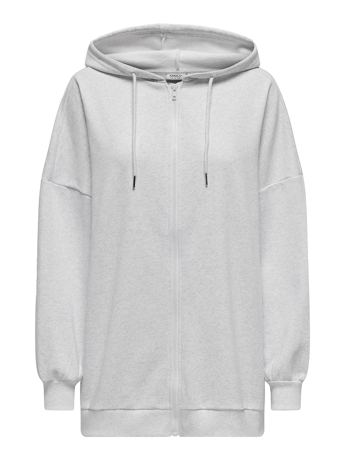 ONLY Hoodie 'ONLDAZE L/S OVERSIZE ZIP HOOD SWT' Light Grey Melange, Unifarben, Grau - Gr. L - Bild 1
