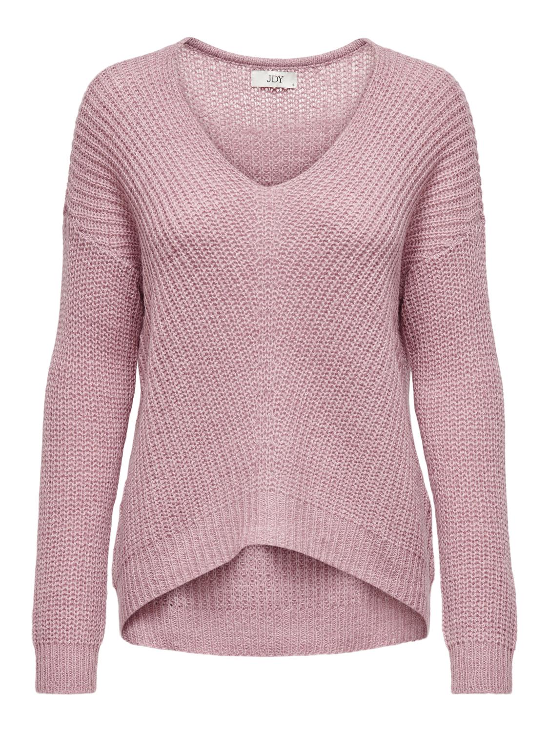 JDY V-Pullover 'JDYNEW MEGAN L/S PULLOVER KNT NOOS' Lilas W. WHITE PLY, Unifarben, Rosa - Gr. XS - Bild 1