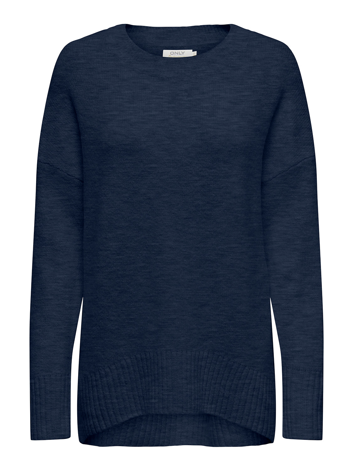 ONLY Rundhalspullover 'ONLNANJING L/S PULLOVER KNT NOOS' Dress Blues W. MELANGE, Unifarben, Blau - Gr. M - Bild 1